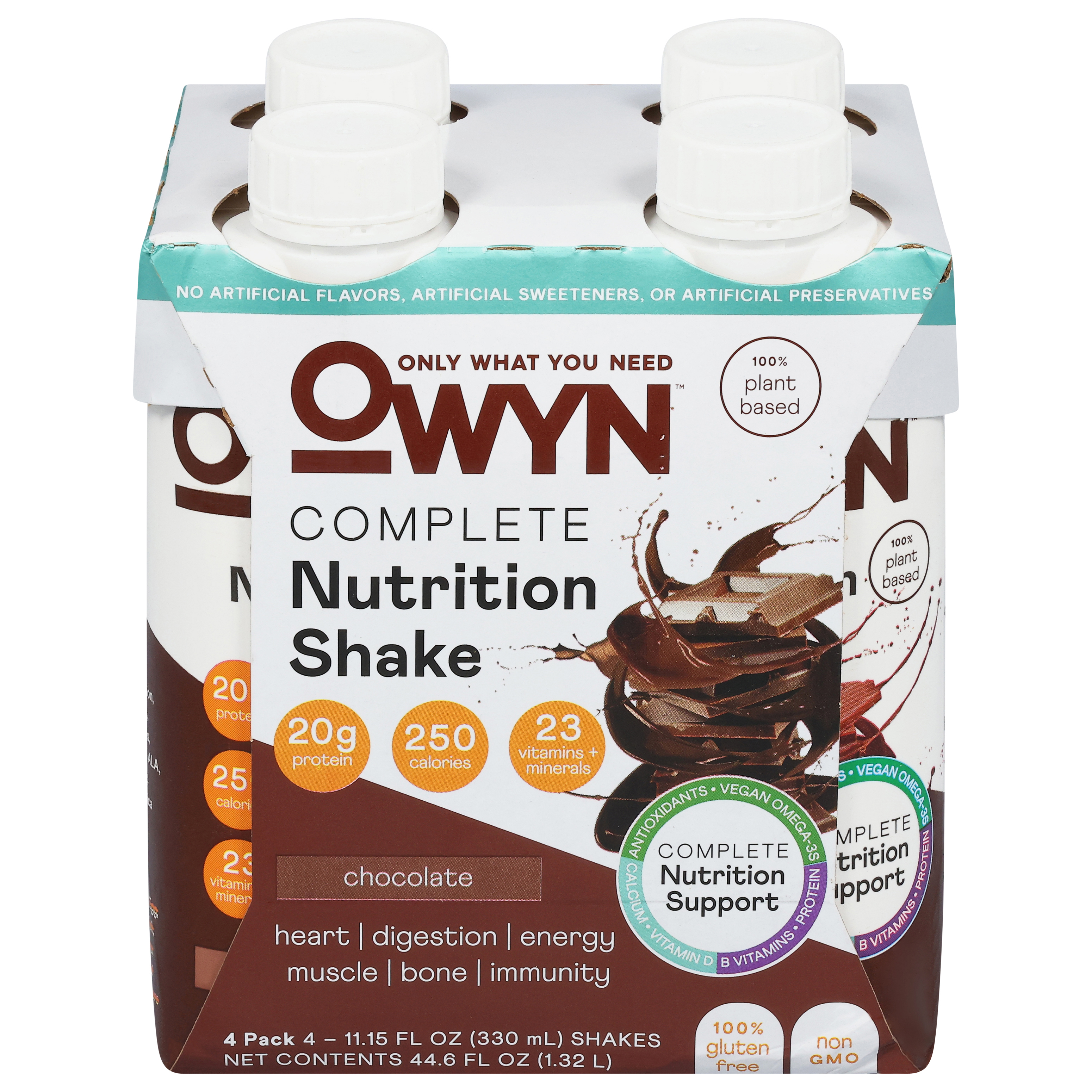 OWYN Complete Chocolate Nutrition Shake 4 - 11.15 fl oz Shakes