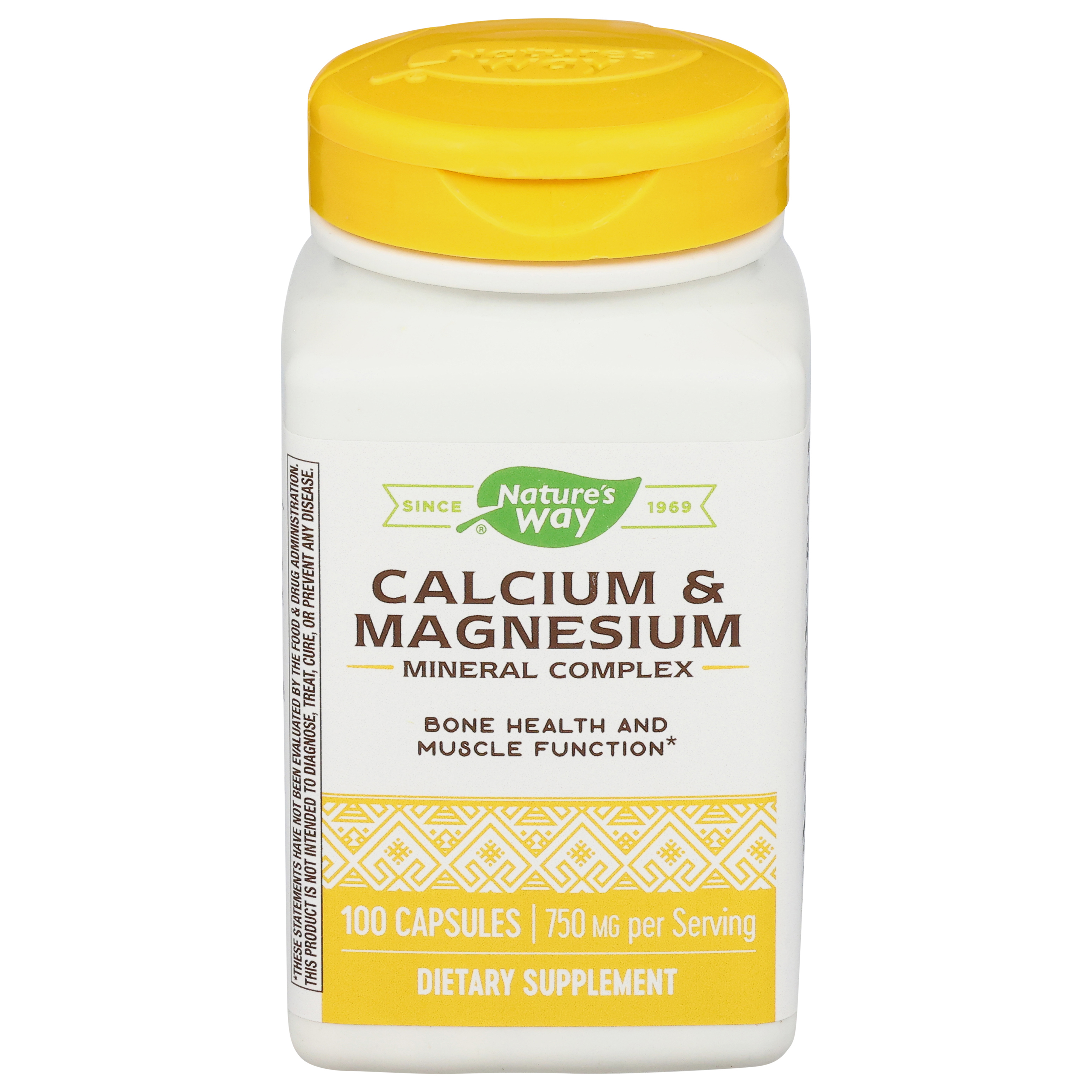 Nature's Way 750 mg Bone Health & Muscle Function Calcium & Magnesium 100 Capsules
