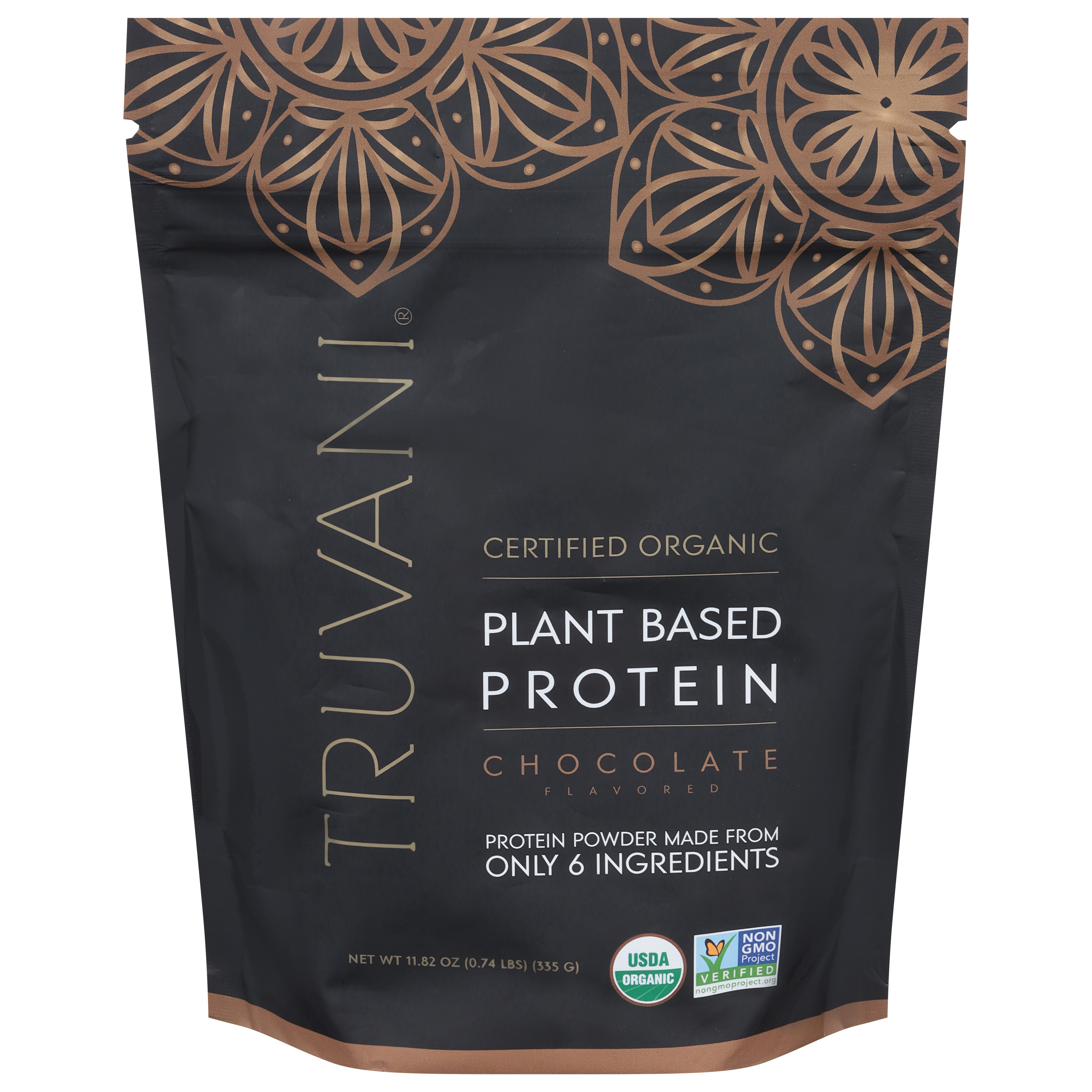 Truvani Organic Plant Based Chocolate Flavored Protein Powder