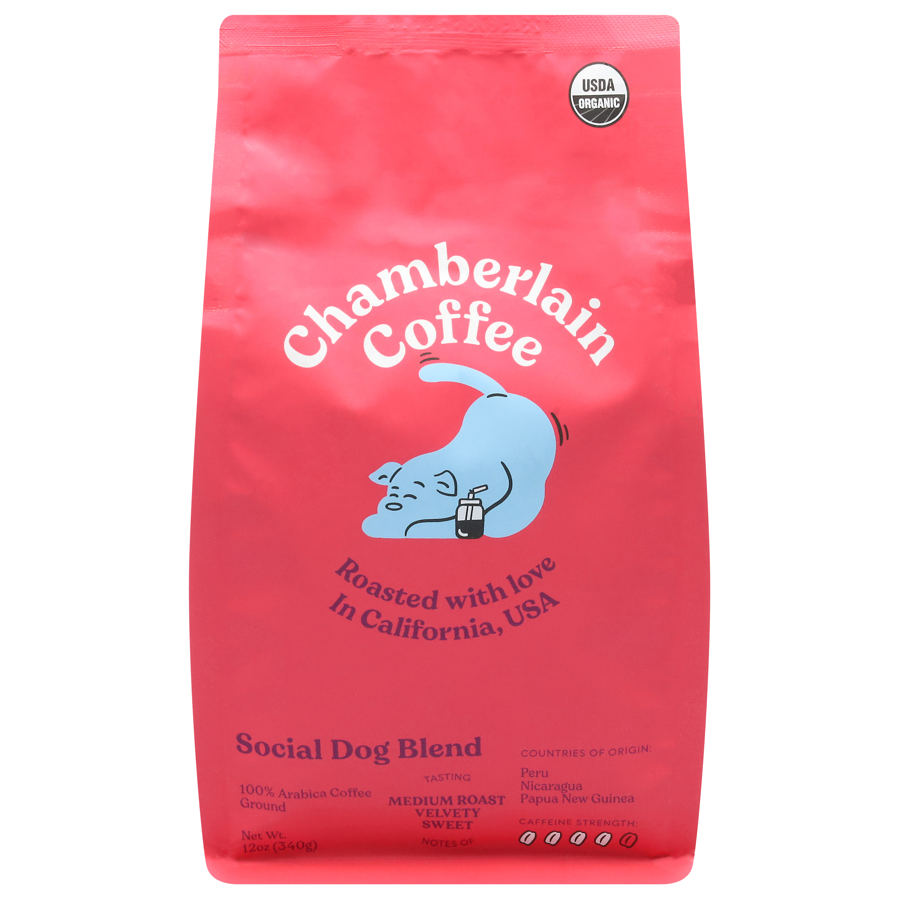 Chamberlain Coffee 100% Arabica Ground Social Dog Blend Coffee