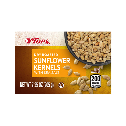 Tops Dry Roasted with Sea Salt Sunflower Kernels 7.25 oz
