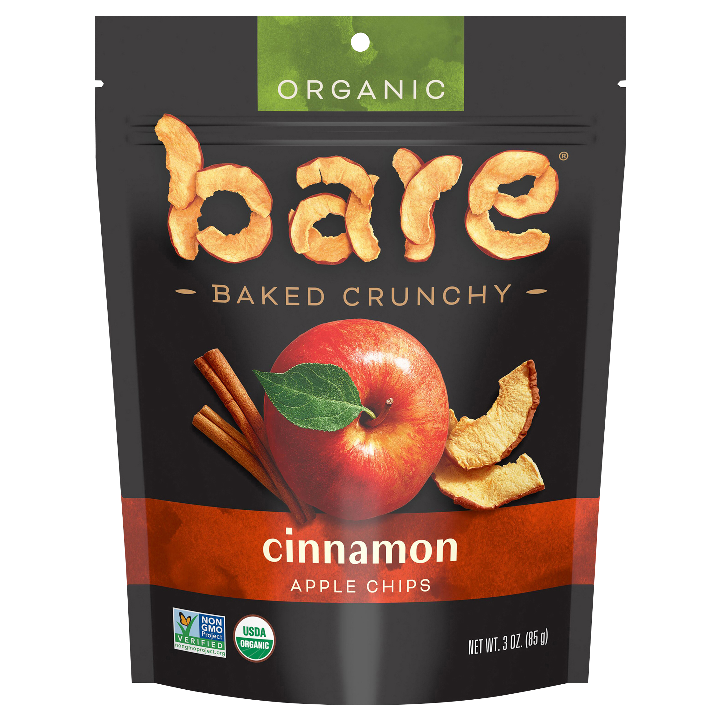 Bare Baked Crunchy Organic Apple Chips Cinnamon