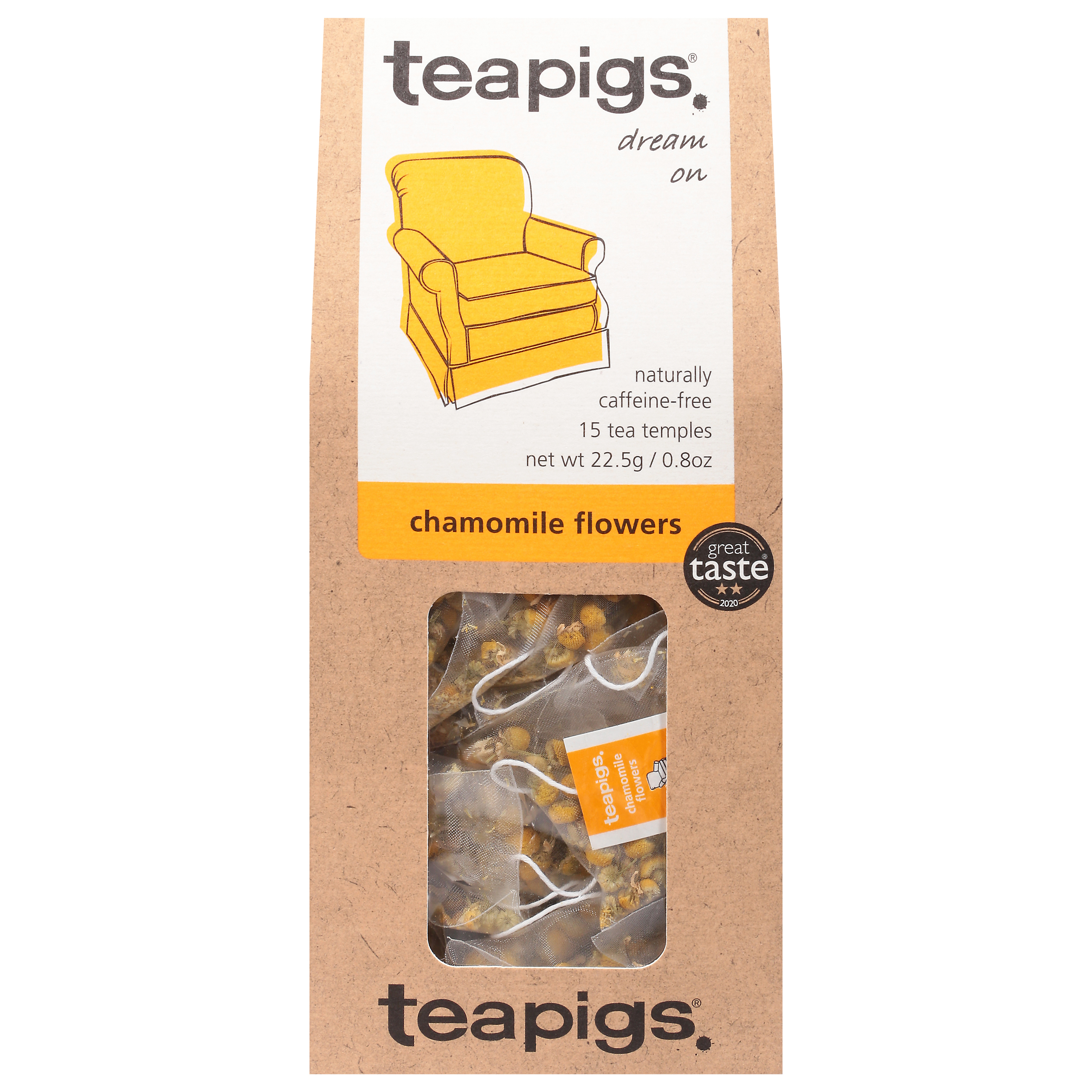 Teapigs Tea Temples Caffeine Free Chamomile Flowers Tea