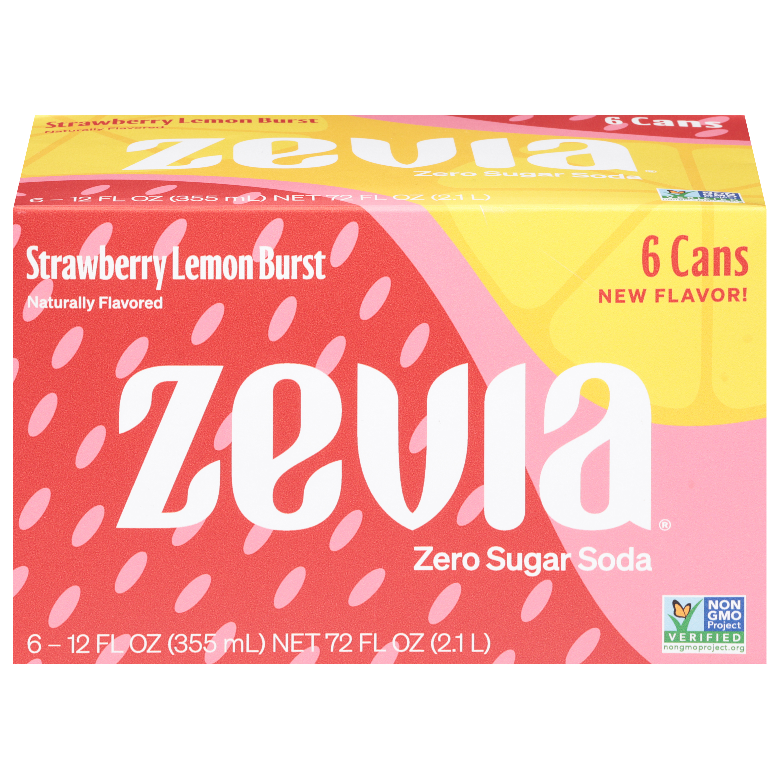 Zevia Zero Sugar Strawberry Lemon Burst Soda
