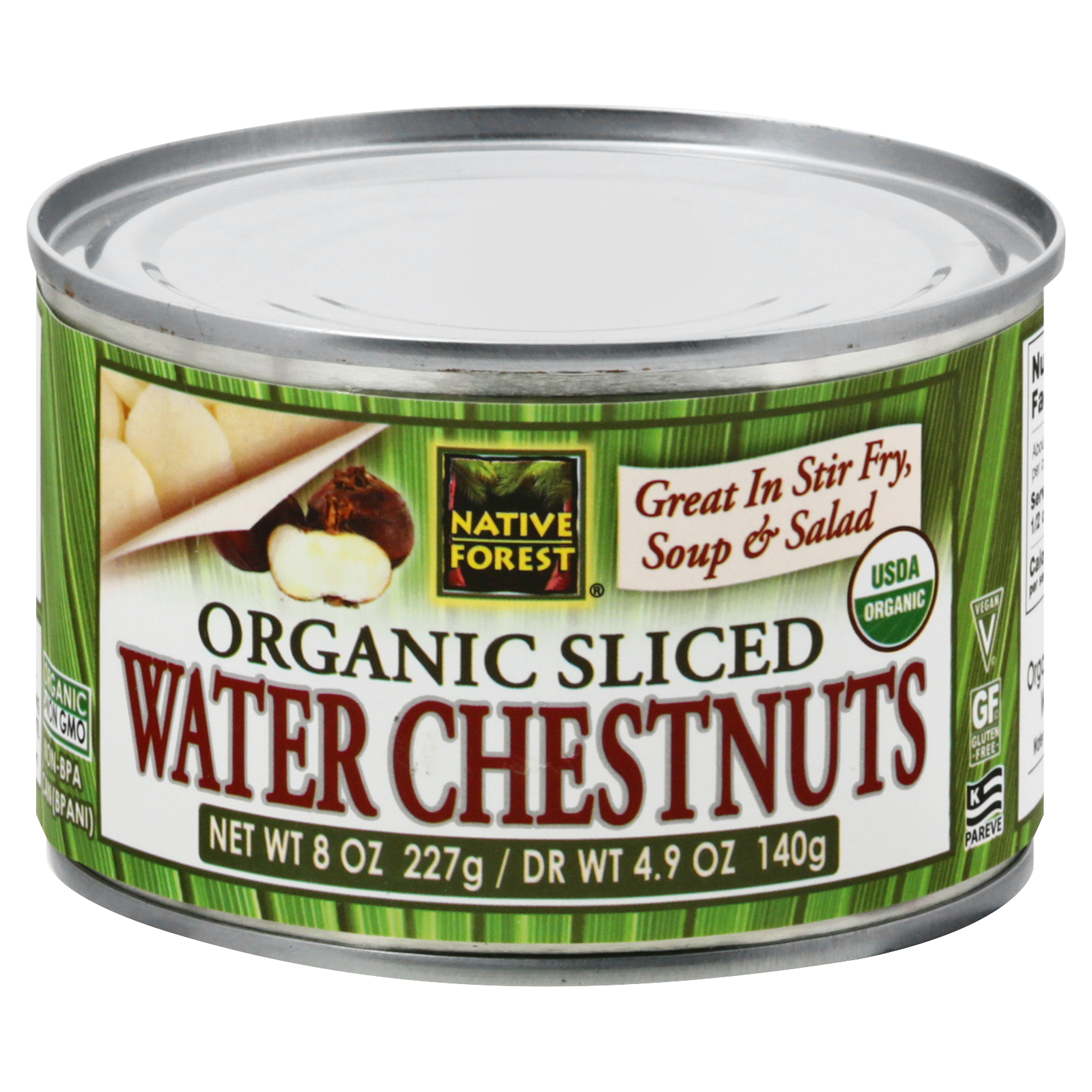 Native Forest Organic Sliced Water Chestnuts