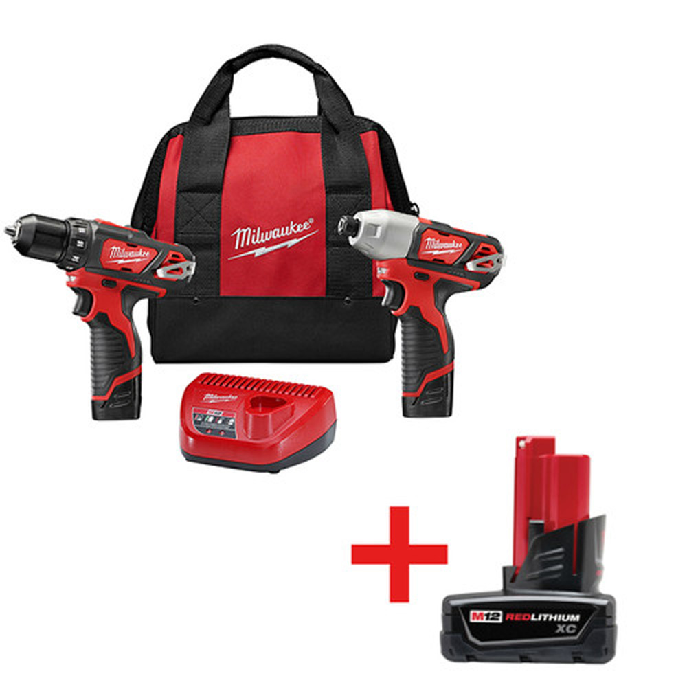 Product image for MILW 2494-22B Drill/Impact Combo Ki