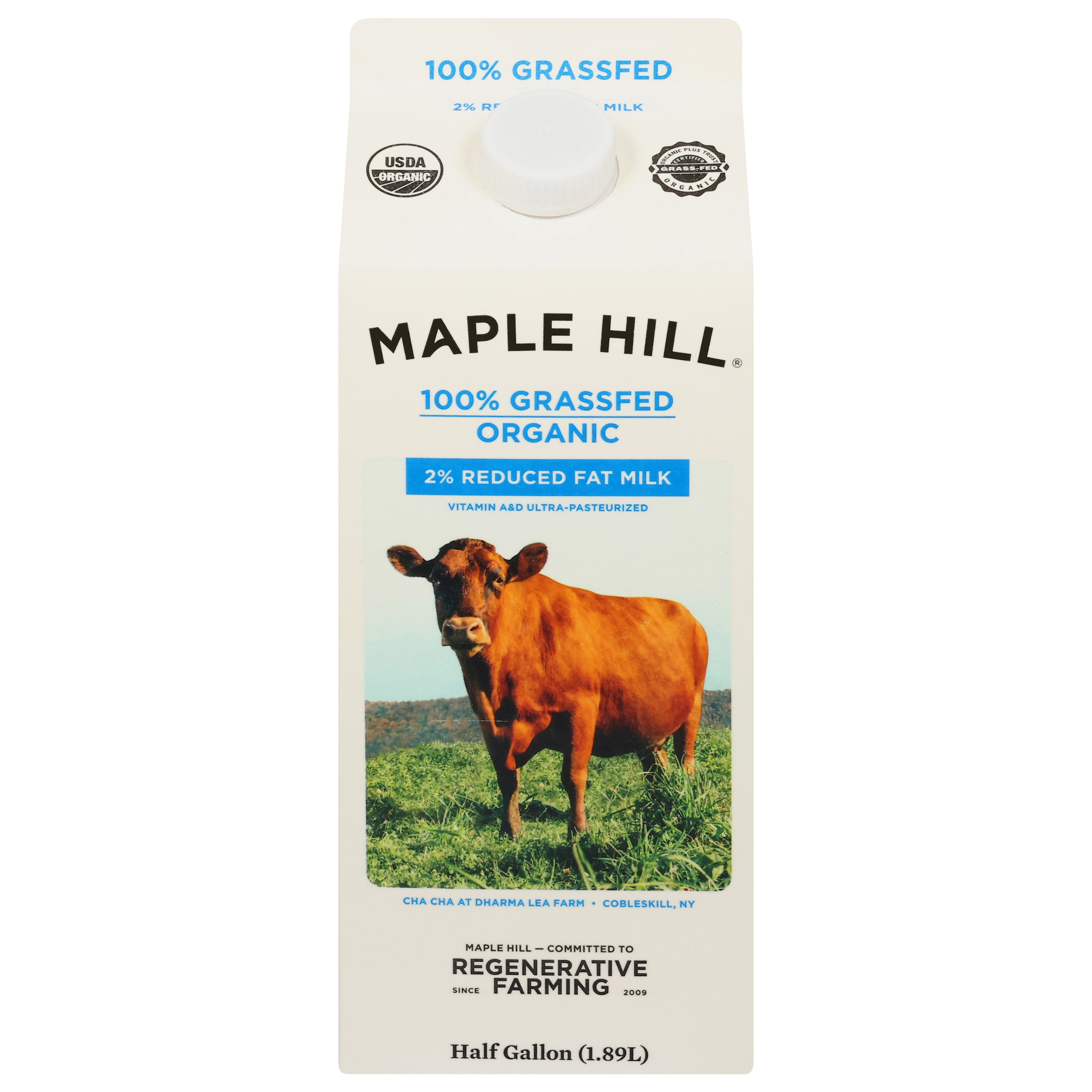 Maple Hill Organic Reduced Fat 2% Milkfat Milk