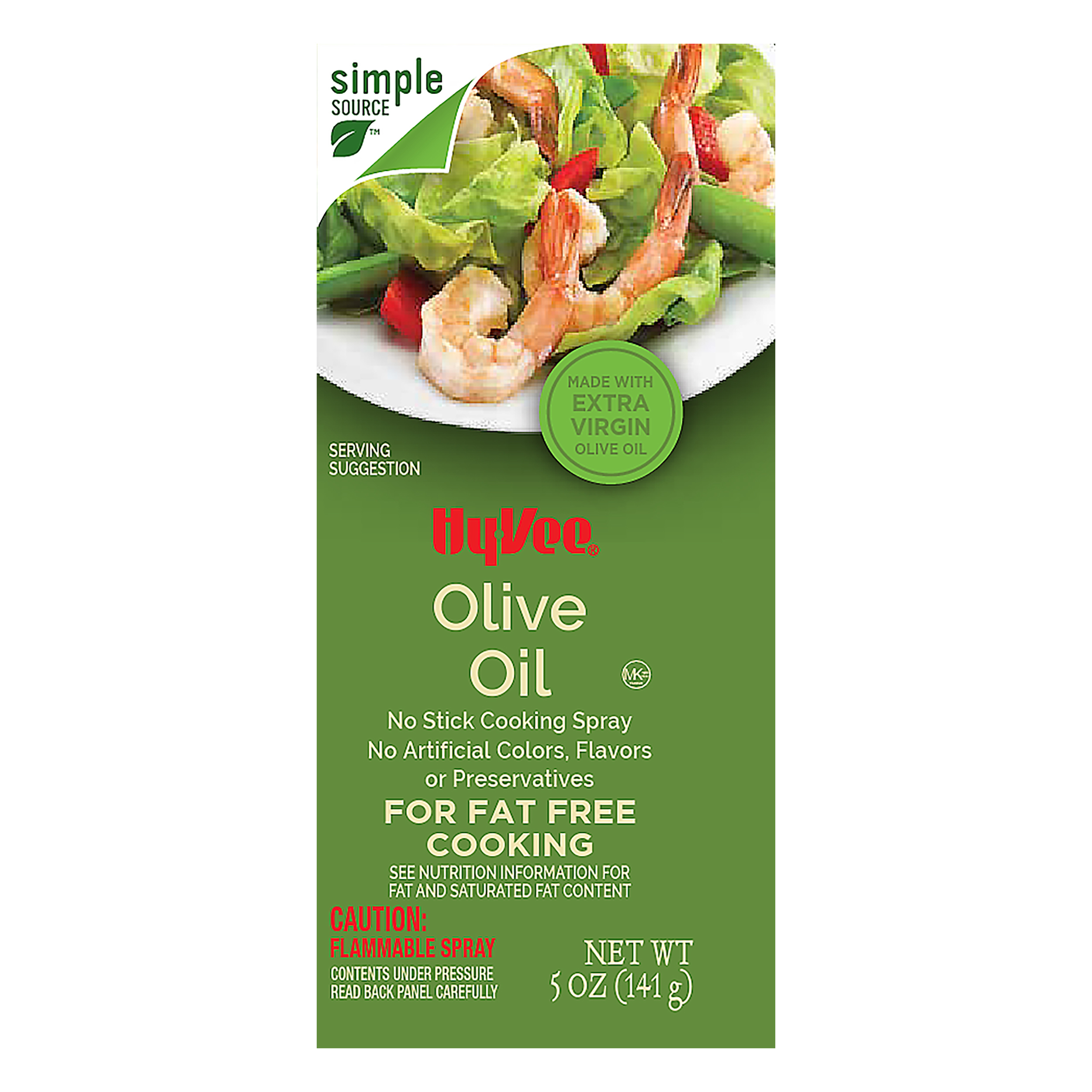 Hy Vee Olive Oil No Stick Cooking Spray 5 Oz BOTTLE