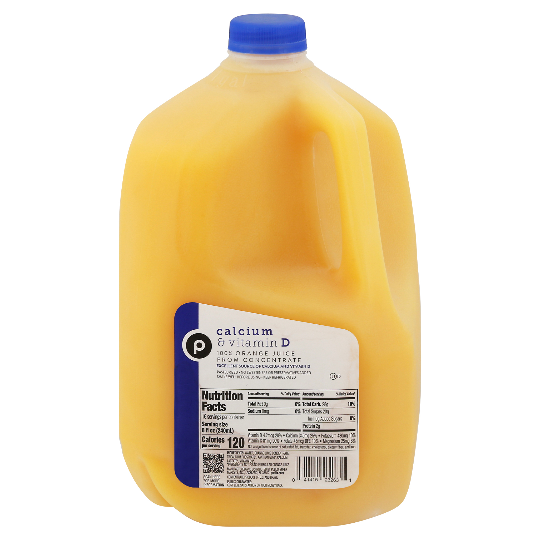 Publix Orange 100 Juice from Concentrate 1 ea