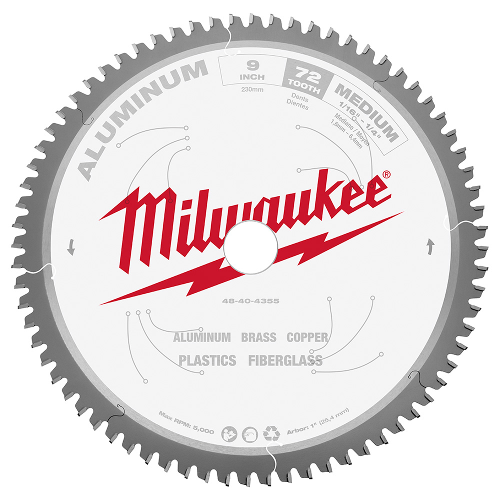 Product image for MILW 48-40-4355 9 in. 72T Non-Ferro