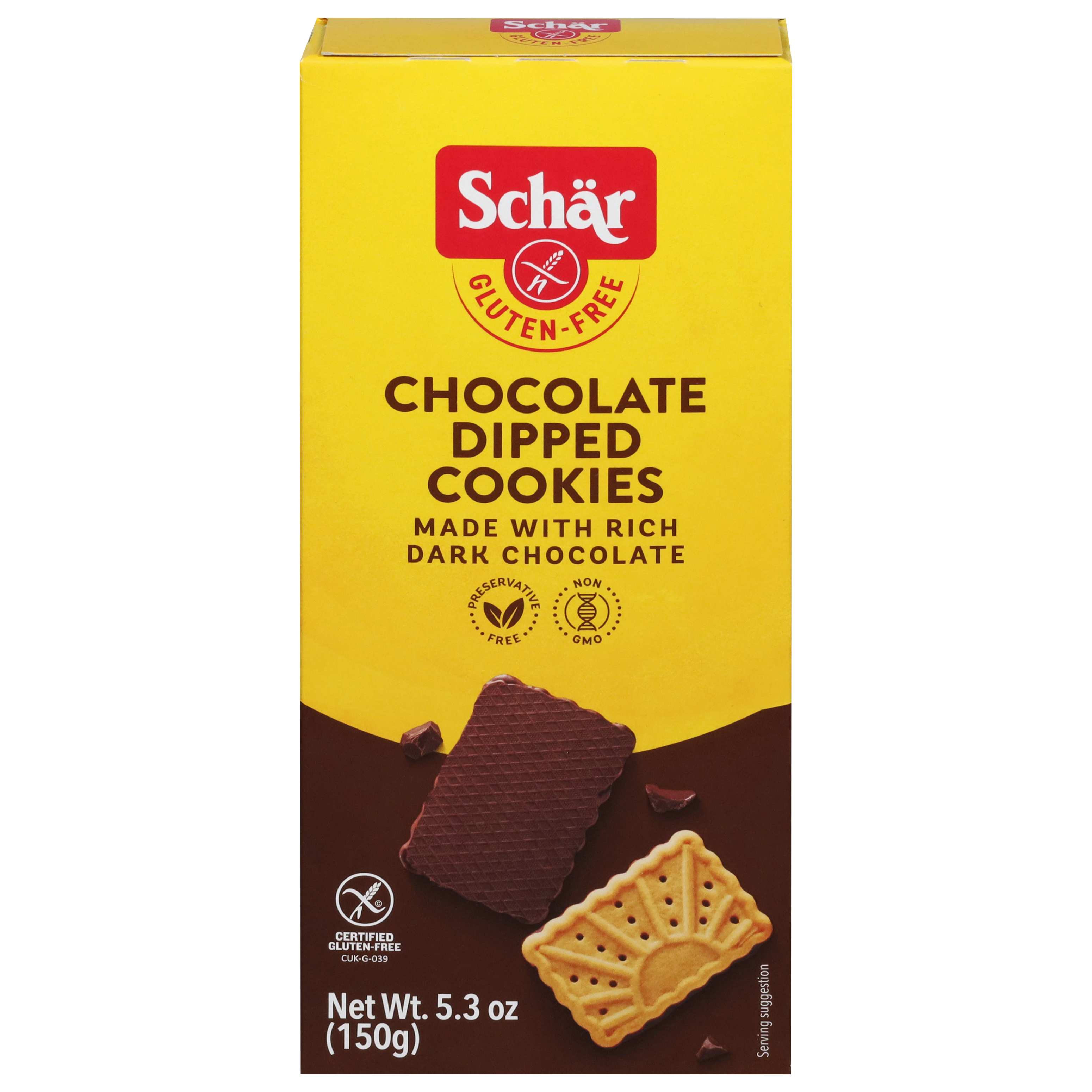 Schar Gluten-Free Chocolate Dipped Cookies