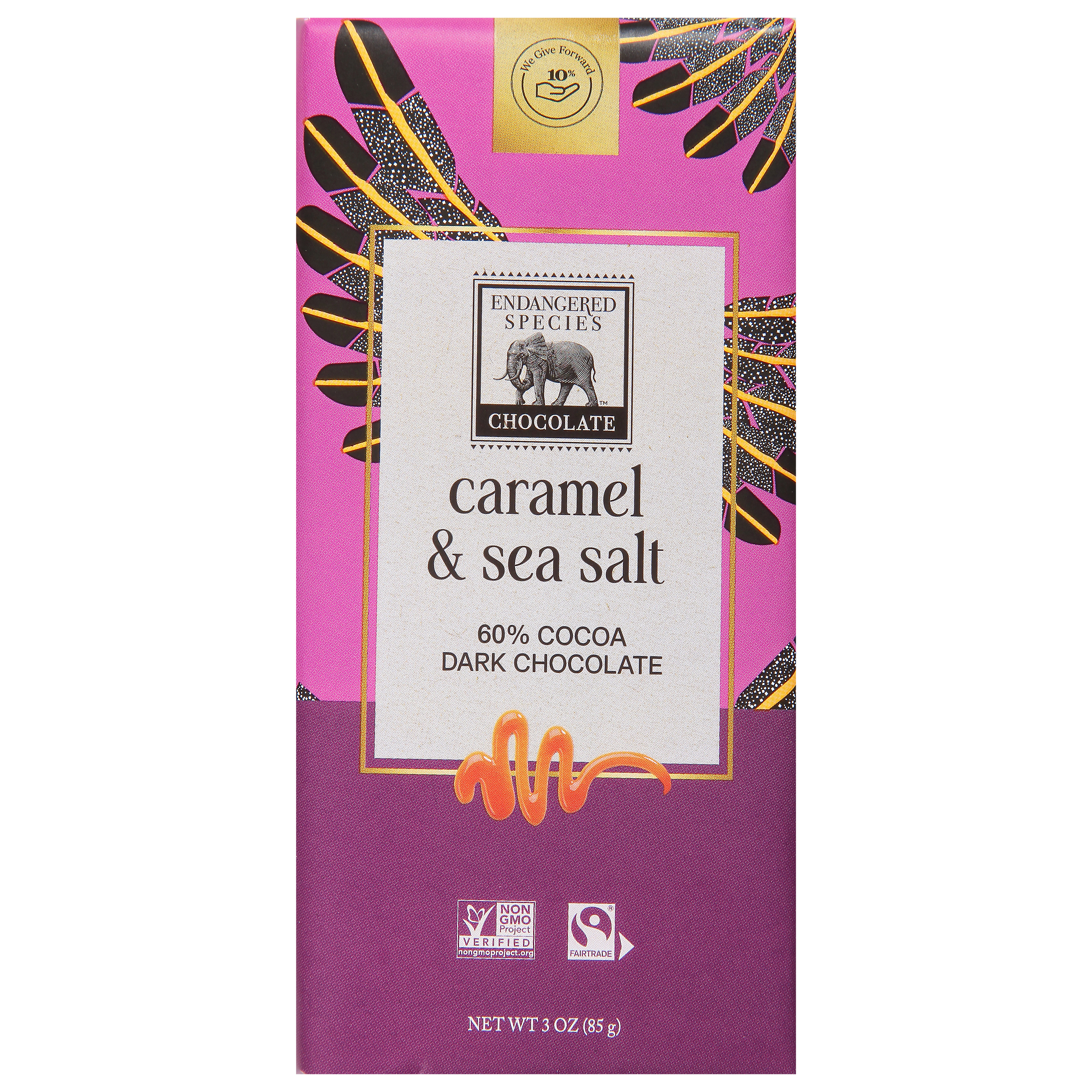 Endangered Species 60% Cocoa Caramel & Sea Salt Dark Chocolate