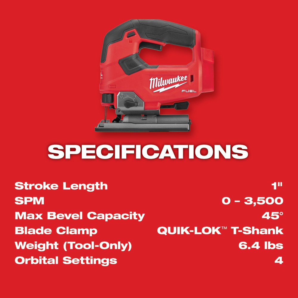 Milwaukee m18 deals jigsaw tool only