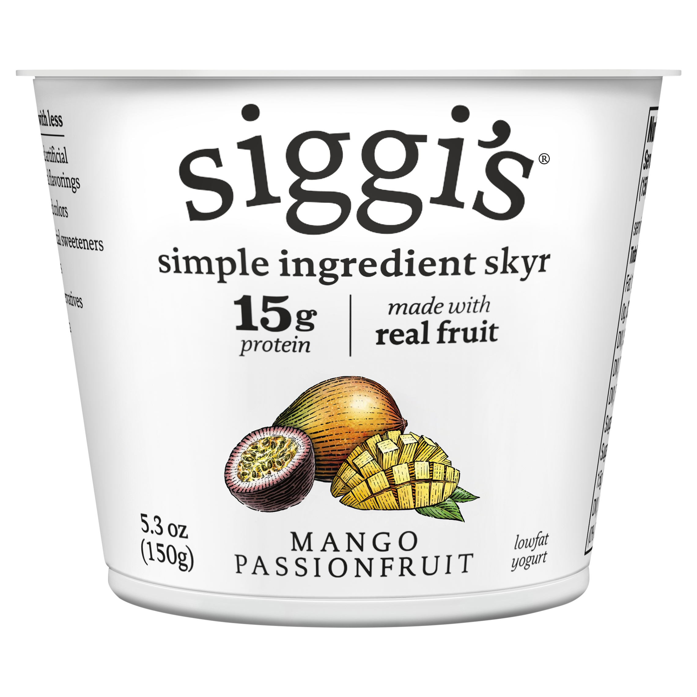siggi’s® Icelandic Skyr Lowfat Yogurt, Mango Passionfruit, 5.3 oz.