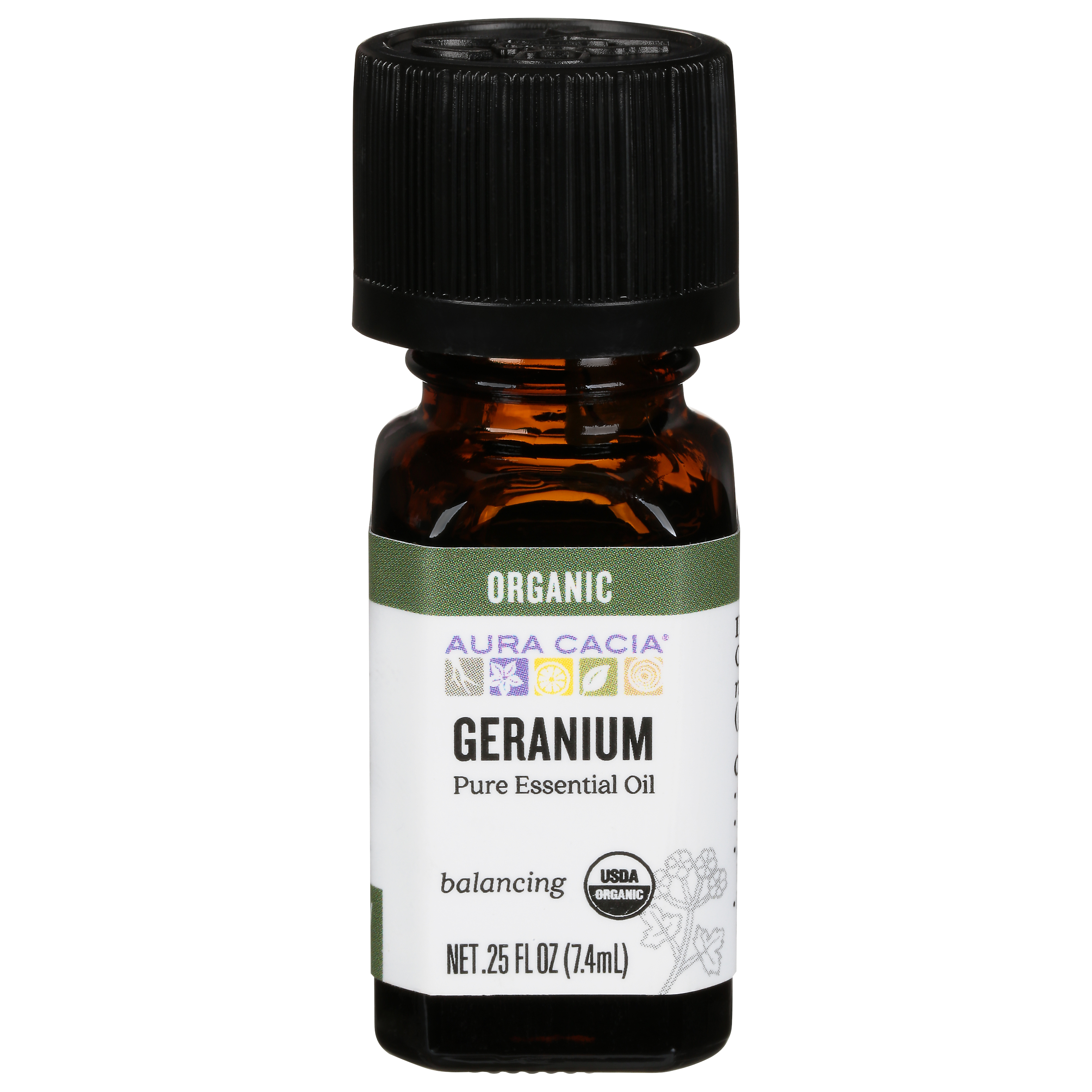 Aura Cacia Organic Balancing Geranium Pure Essential Oil