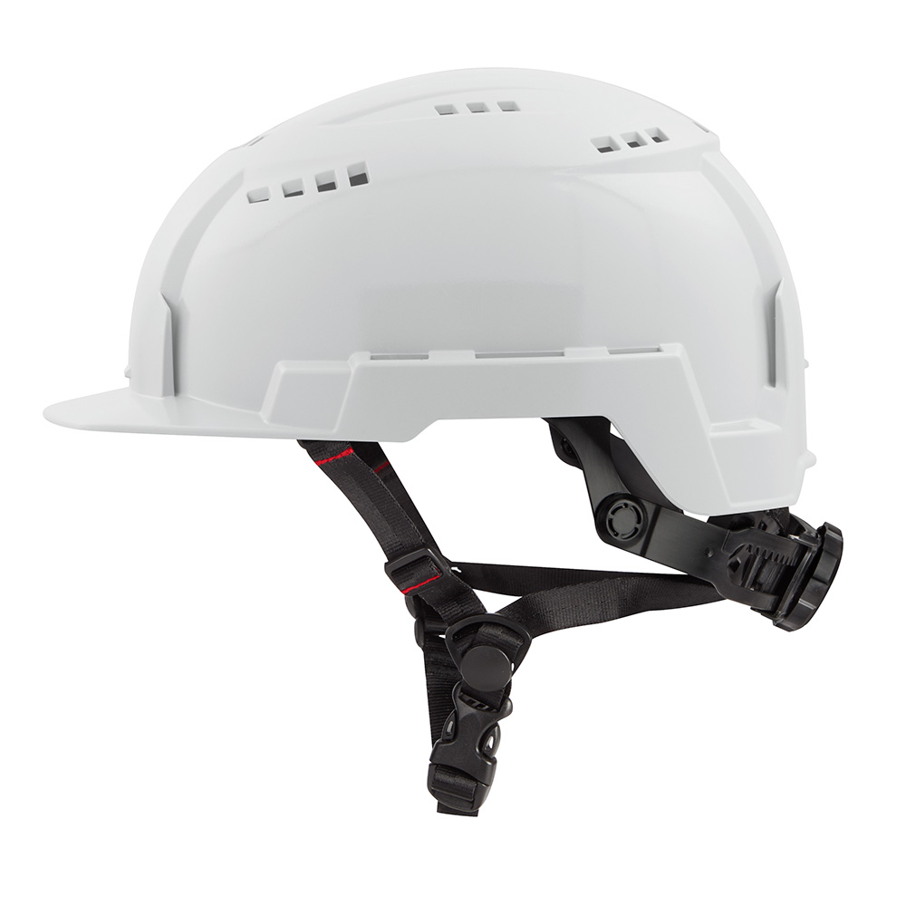 MIL 48-73-1320 FRONT BRIM SAFETY HELMET TYPE 2 WHITE CLASS C VENTED