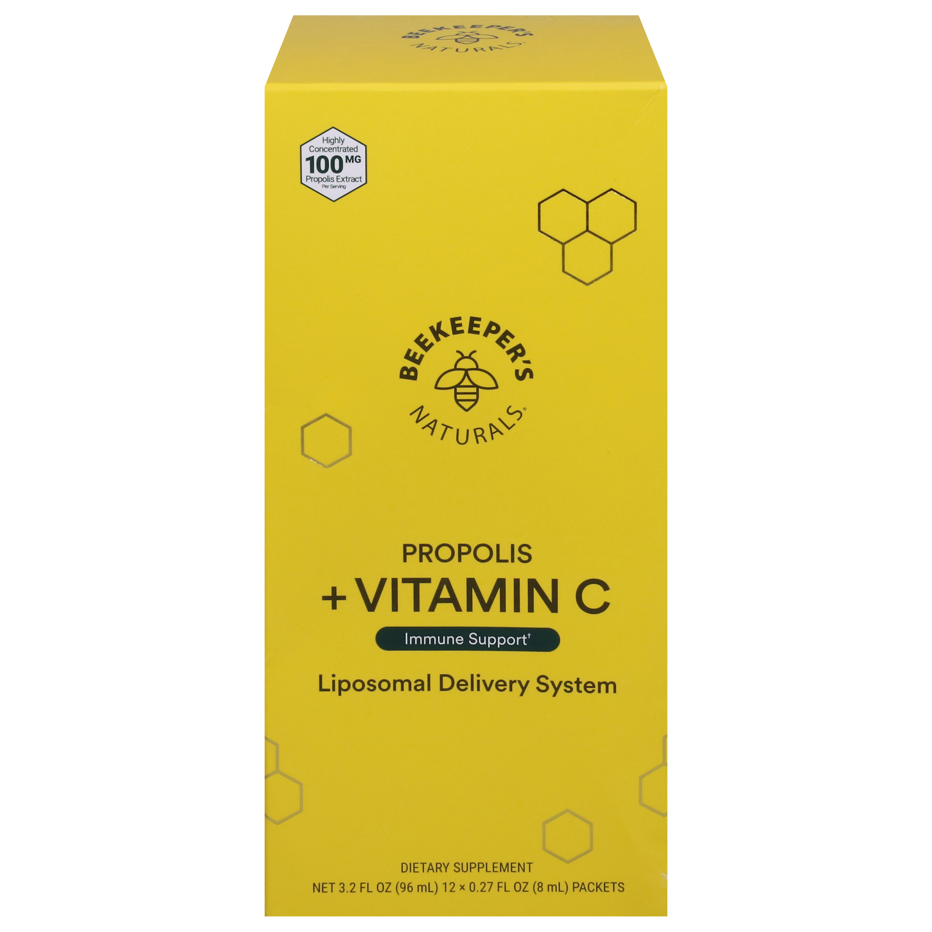Beekeeper's Naturals Propolis + Vitamin C Liposomal Delivery System 12 - 0.27 fl oz Packets