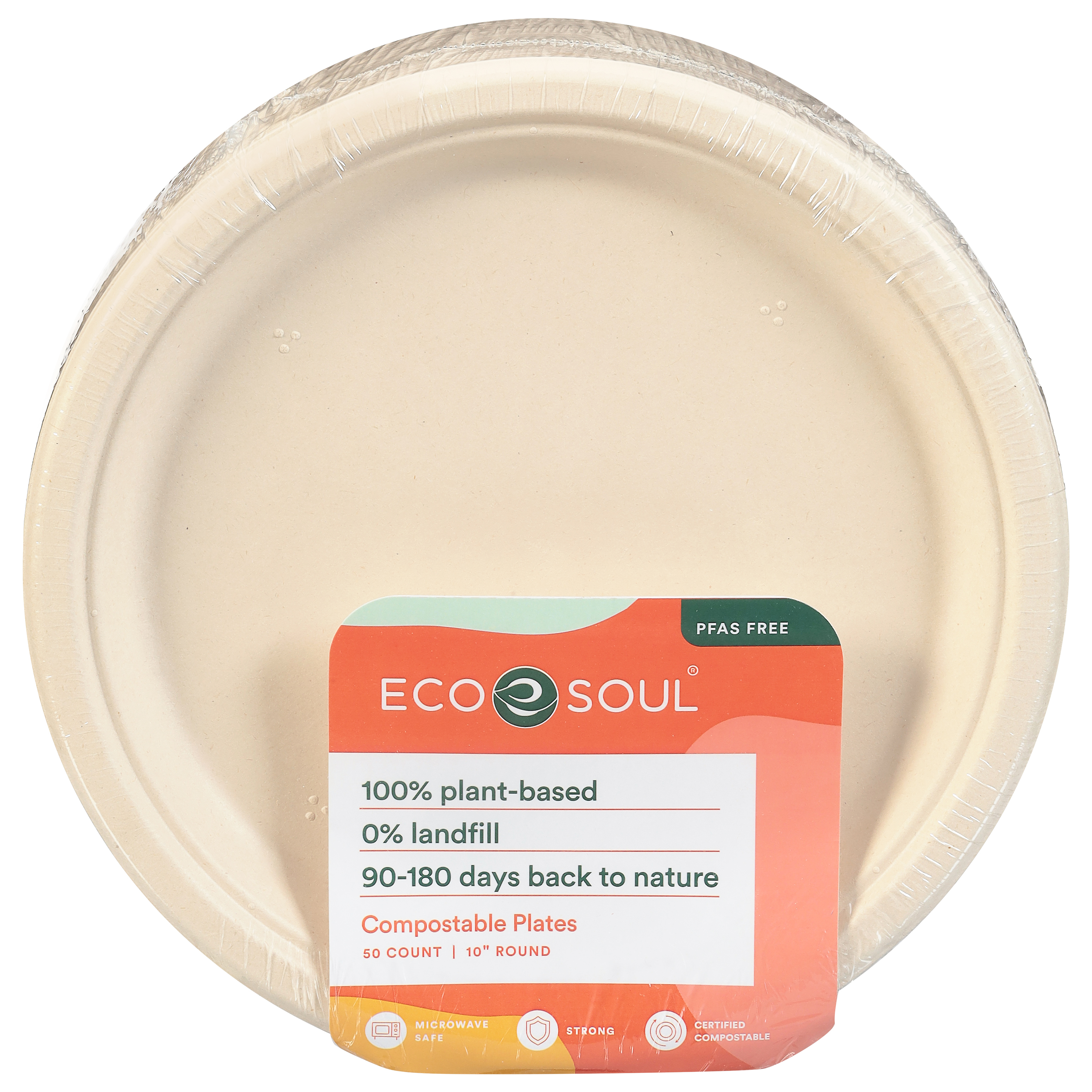 Eco Soul 10 Inches Round Compostable Plates