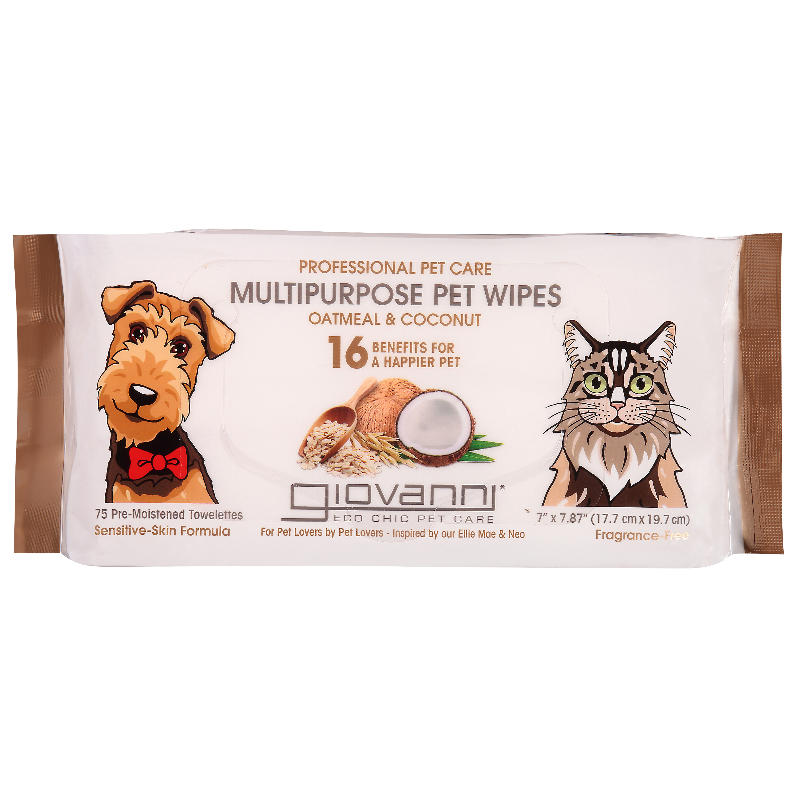 Giovanni Oatmeal & Coconut Multipurpose Pet Wipes