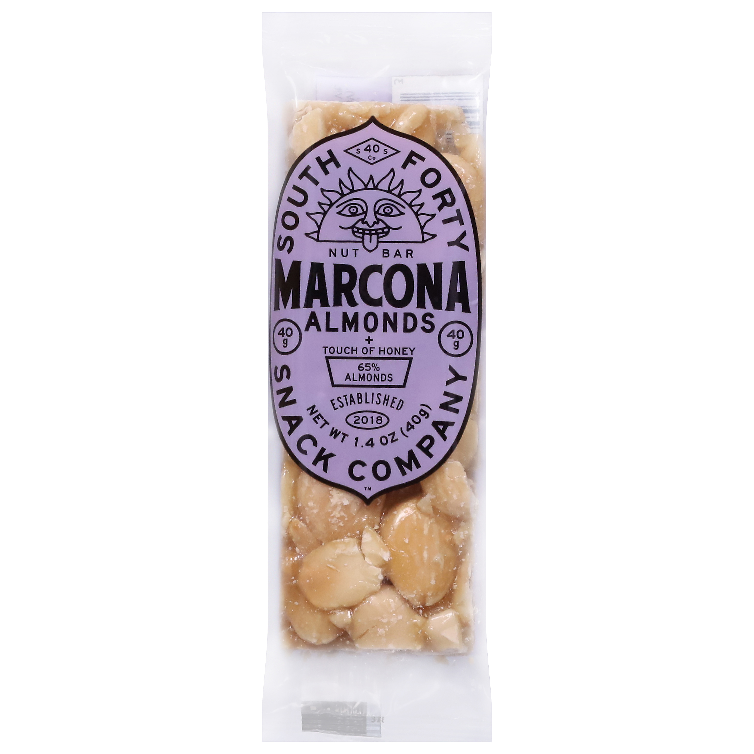 South Forty Snack Company Marcona Almonds Nut Bar