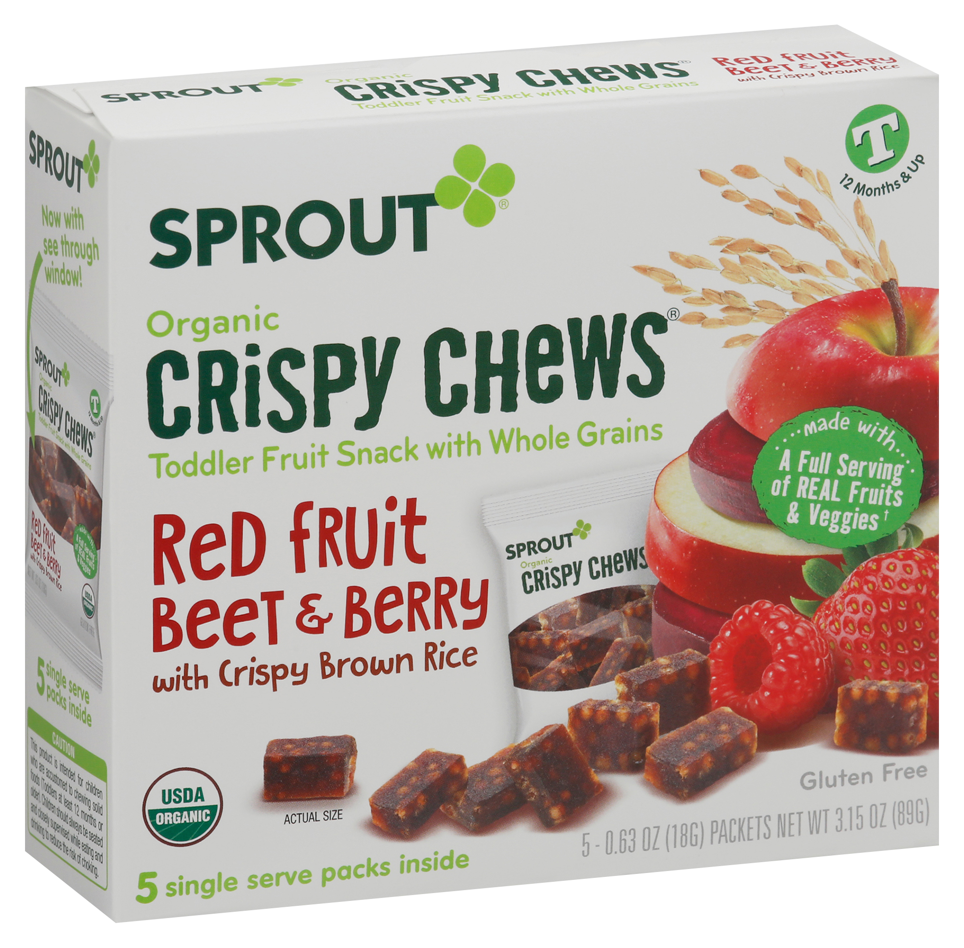 Sprout Crispy Chews Organic Red Fruit Beet & Berry Fruit Snack