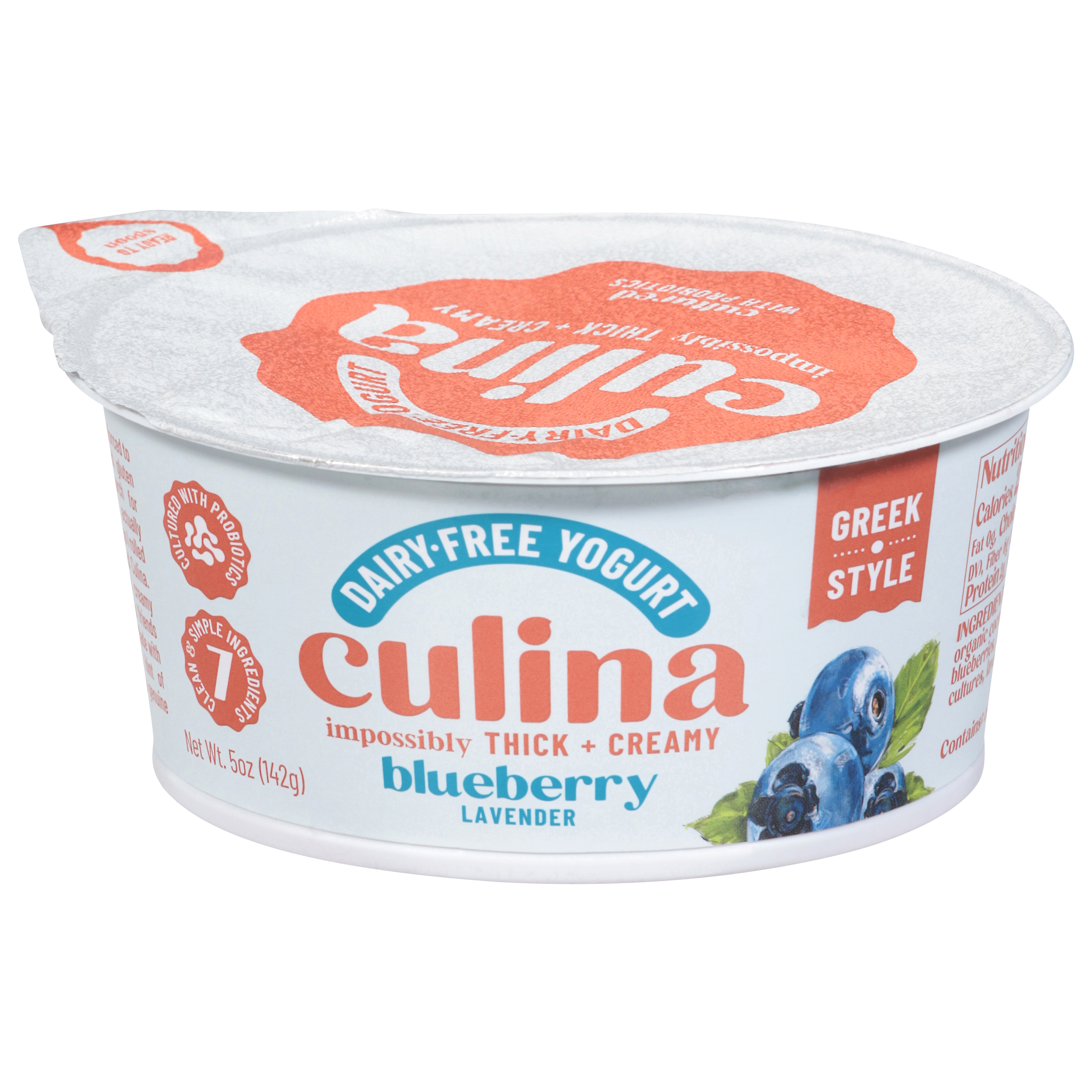 Culina Dairy-Free Greek Style Blueberry Lavender Yogurt