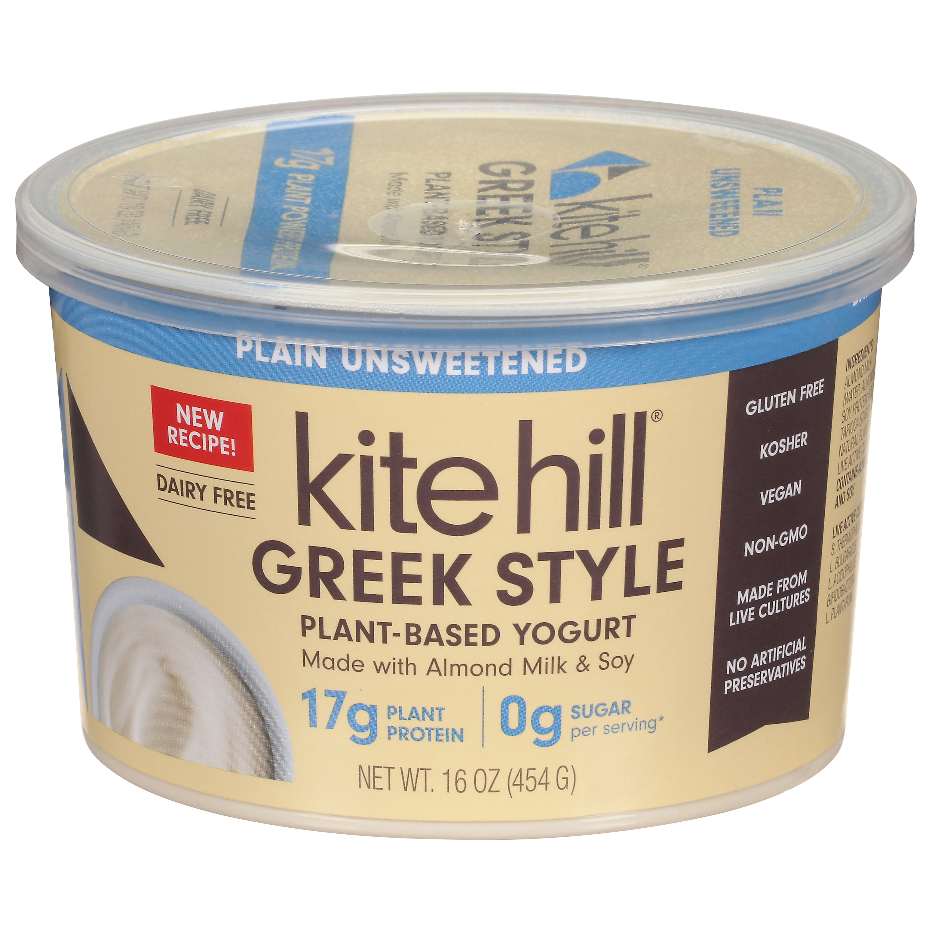 Kite Hill Plant-Based Greek Style Plain Unsweetened Yogurt