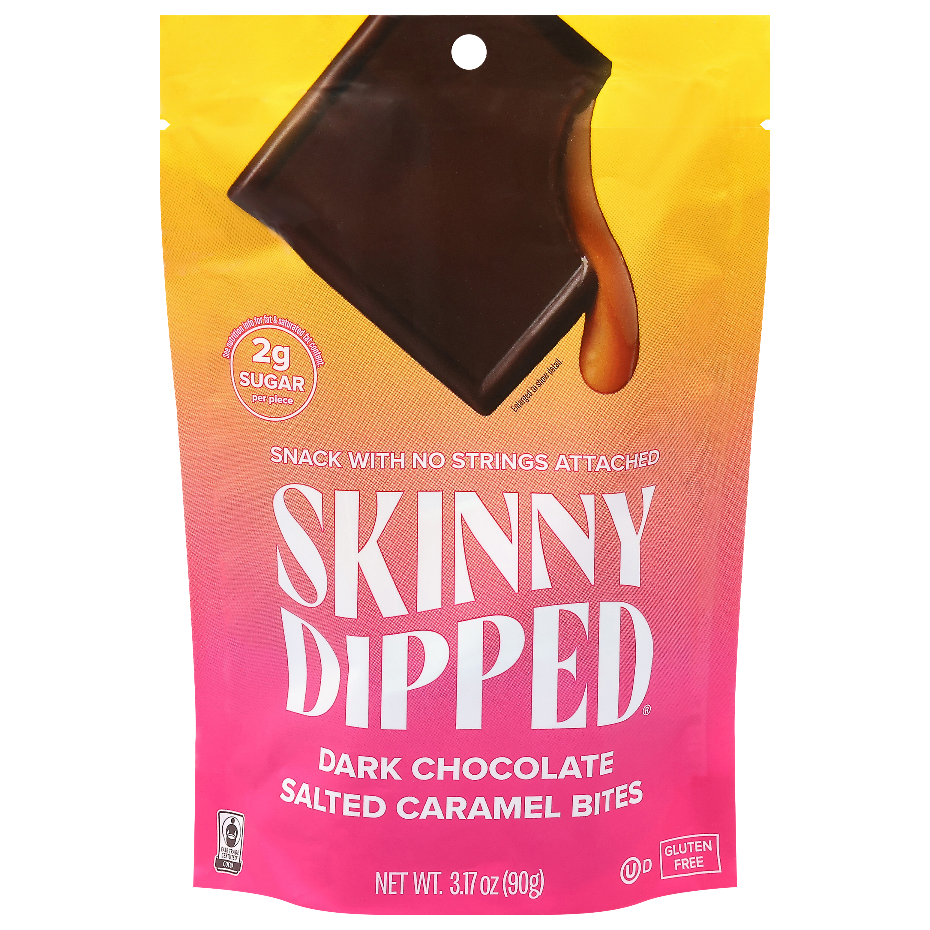 SkinnyDipped Dark Chocolate Salted Caramel Bites