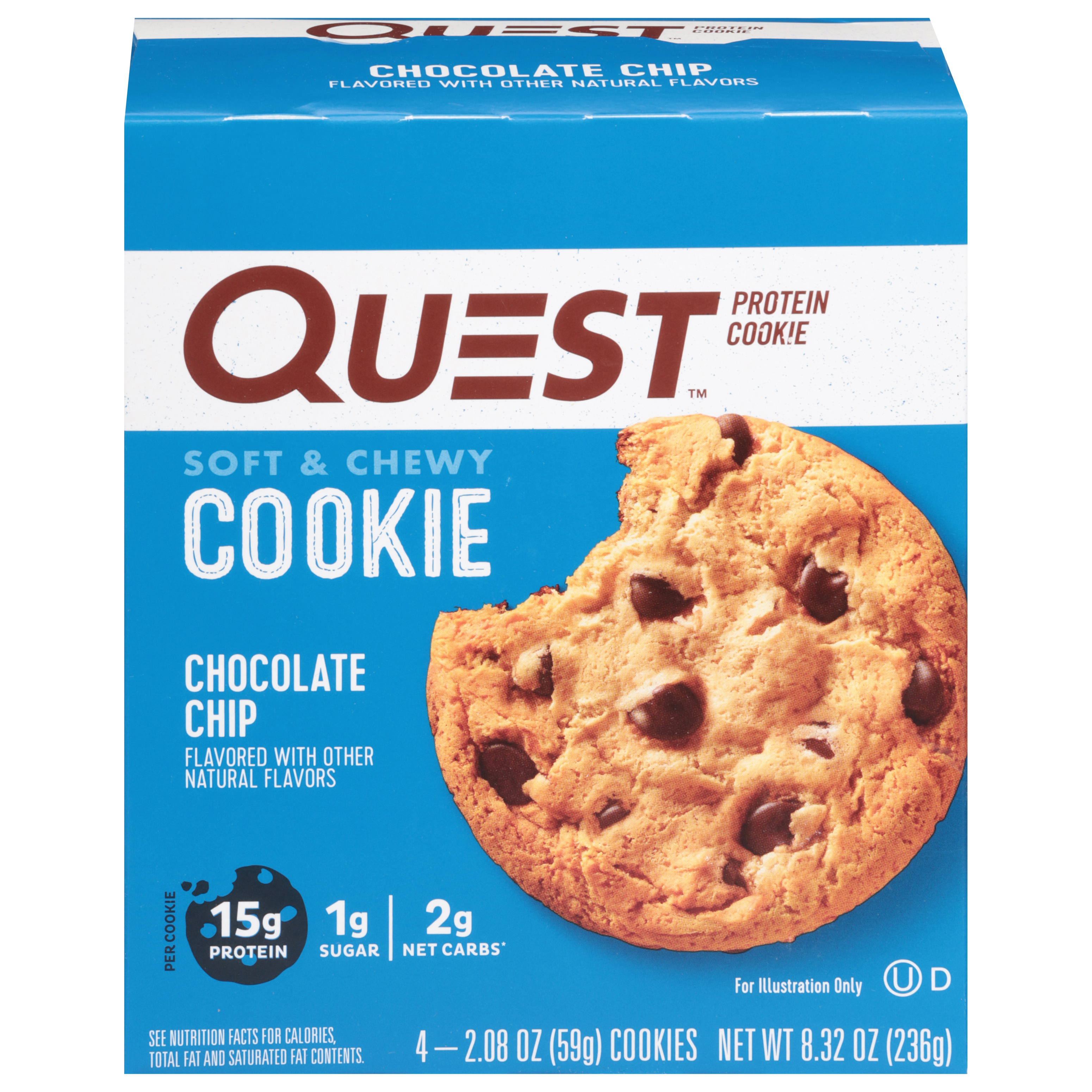 Quest Chocolate Chip Protein Cookie 4 - 2.08 oz Cookies