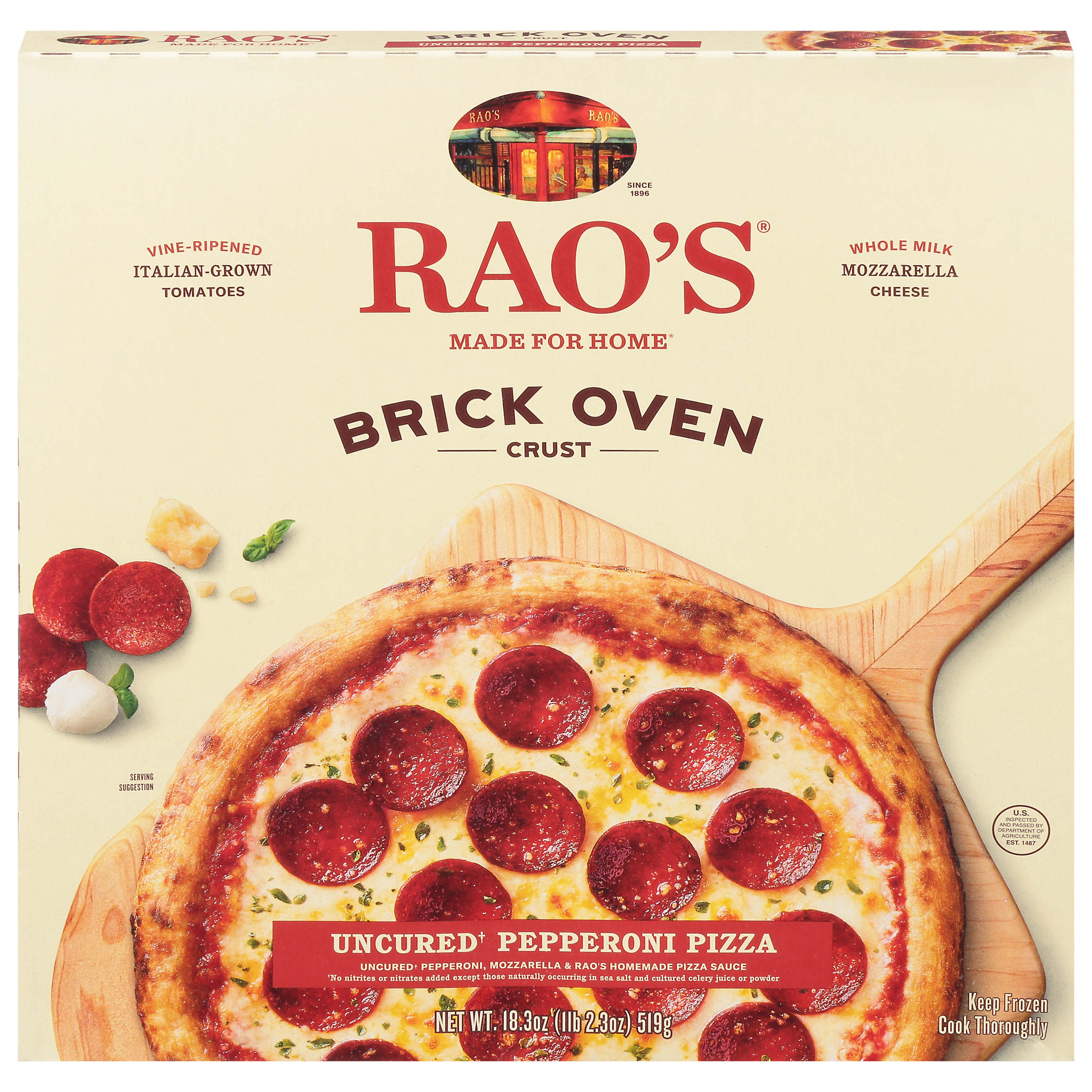 Rao's Made for Home Brick Oven Crust Uncured Pepperoni Pizza