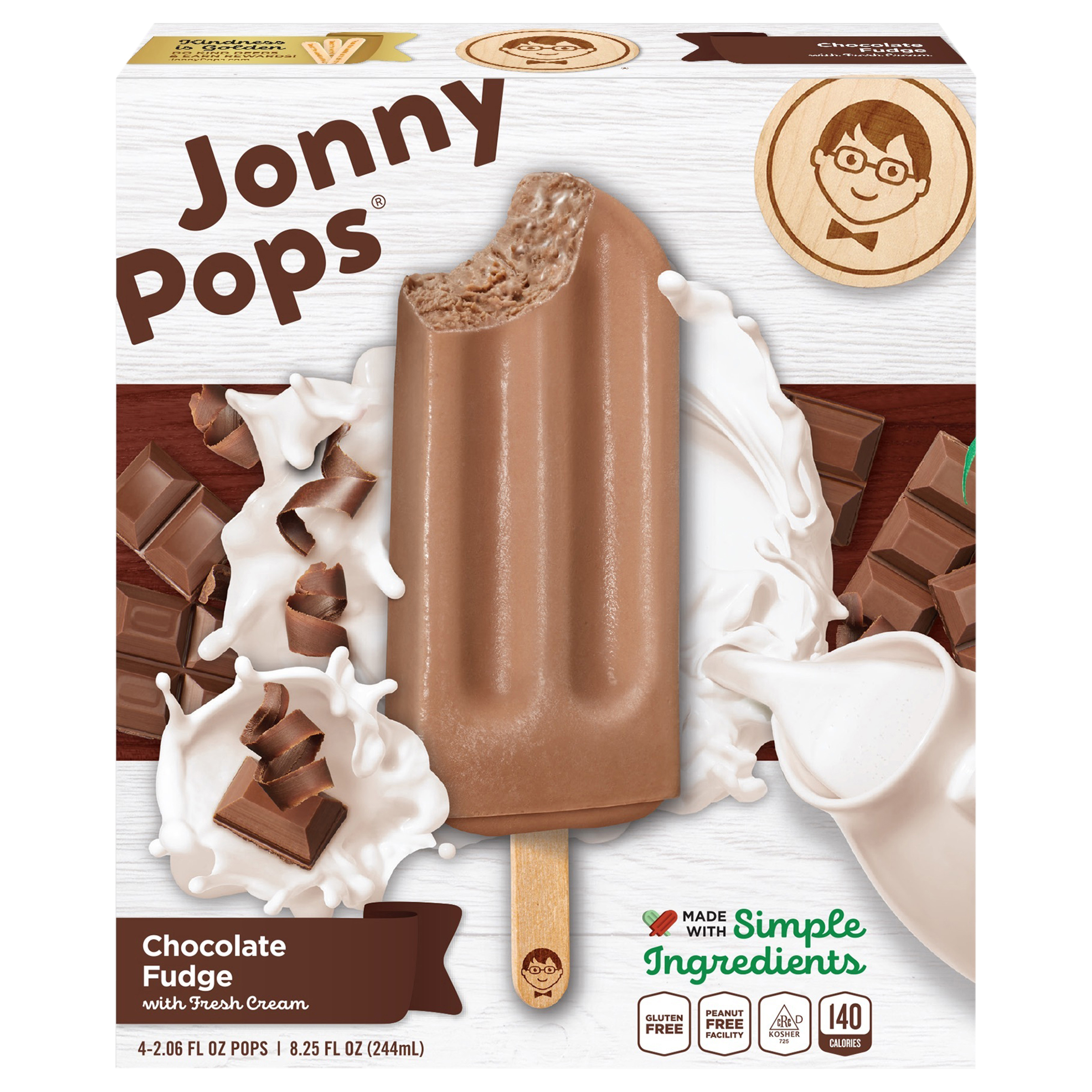 JonnyPops Chocolate Fudge with Cream