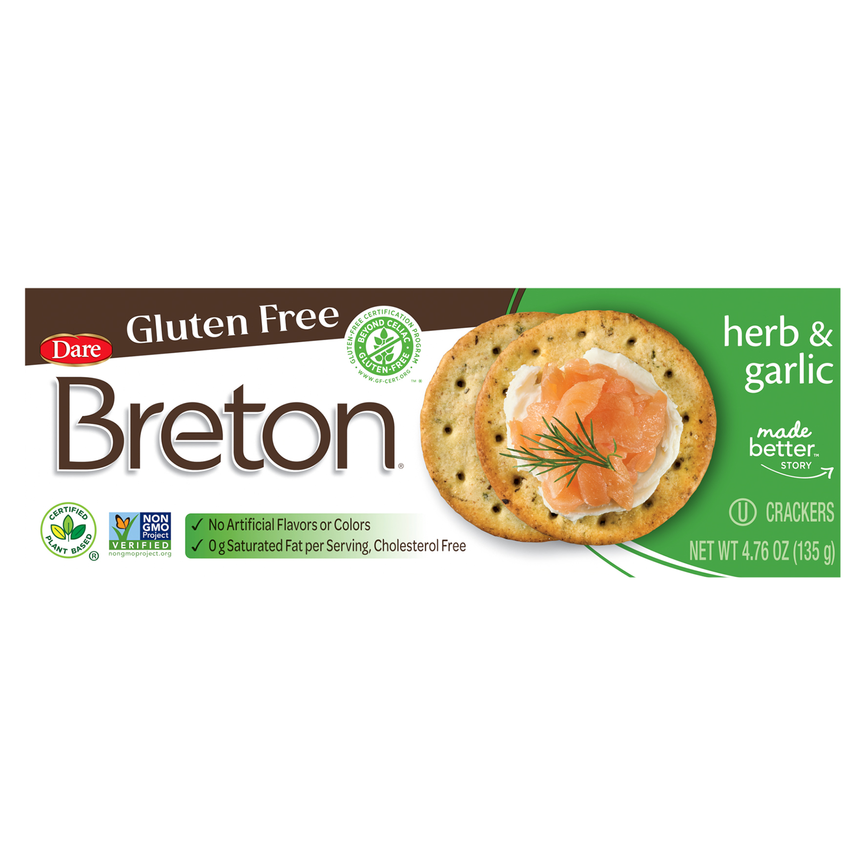Breton Gluten Free Herb & Garlic Crackers