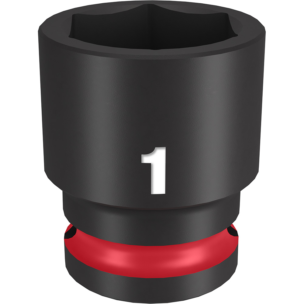 Product image for Milwaukee 49-66-6210 SHOCKWAVE™ Impact Duty™ 1" Standard 6-Point Socket, 1/2" Drive