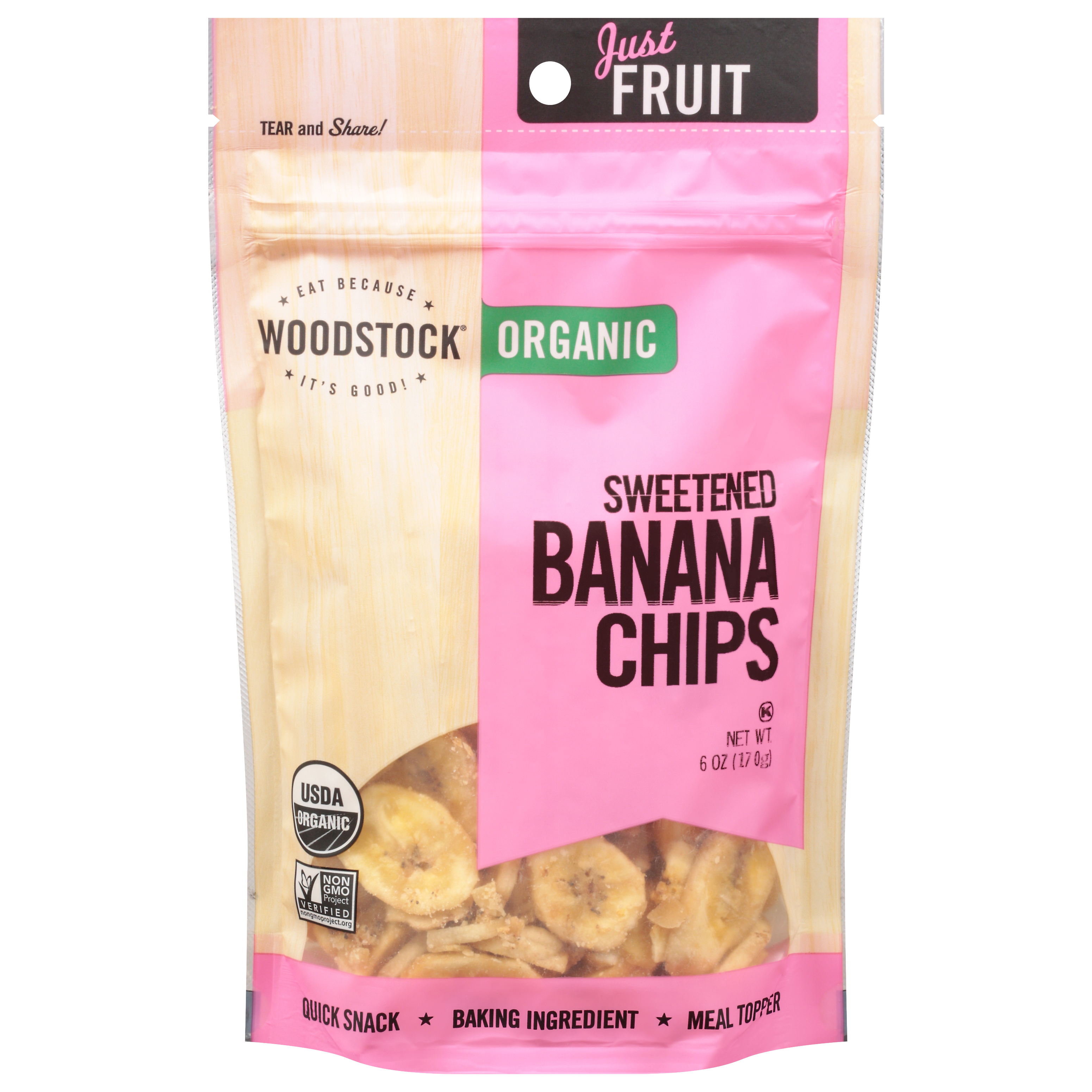 Woodstock Organic Sweetened Banana Chips