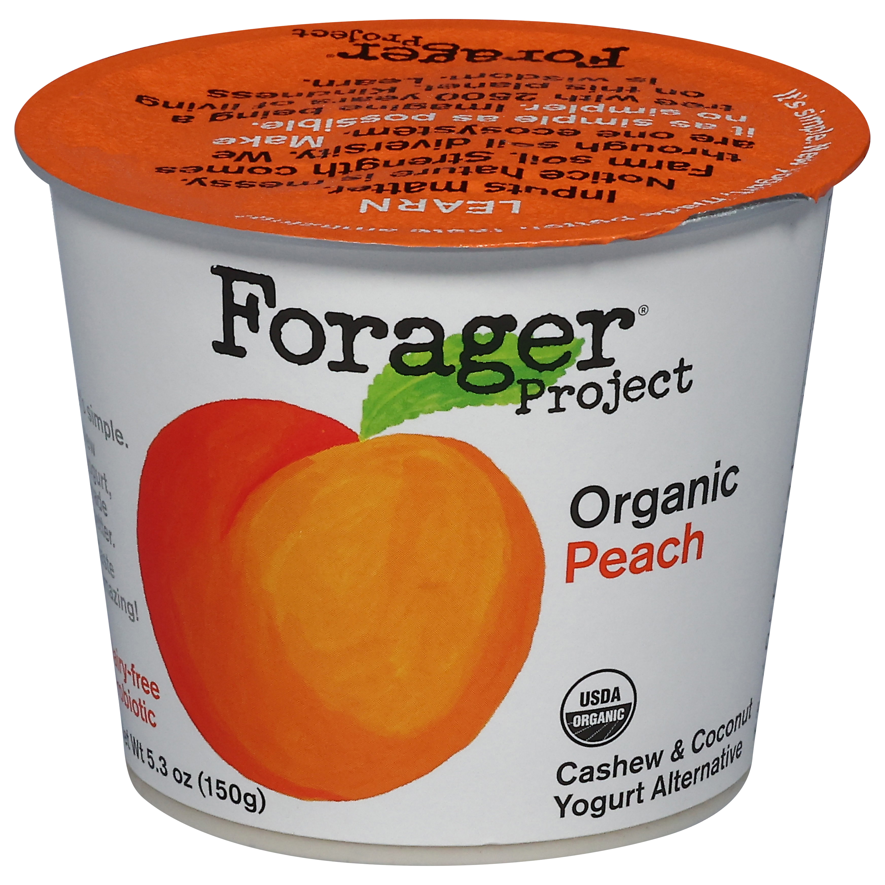 Forager Project Dairy-Free Organic Probiotic Peach Yogurt Alternative