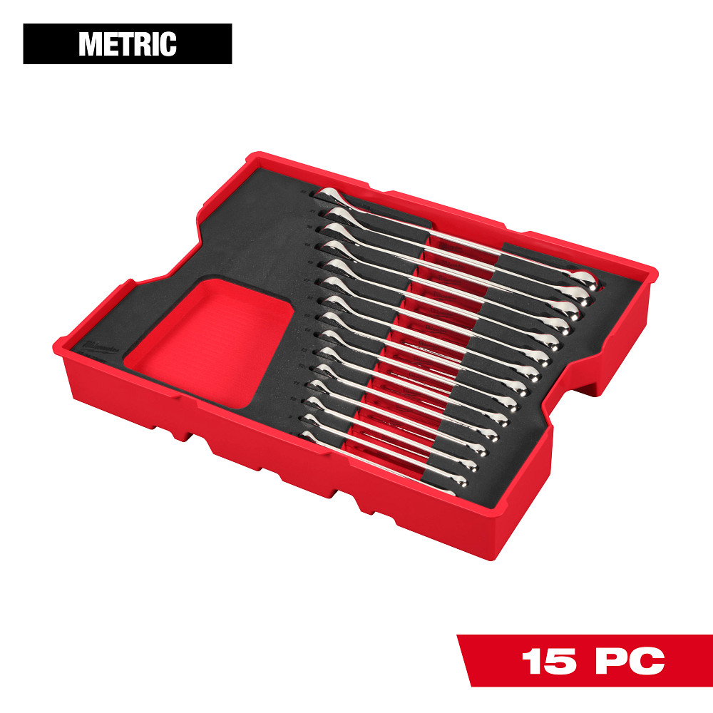Product image for MILW 48-22-0154 15pc MM Combo Wrenc