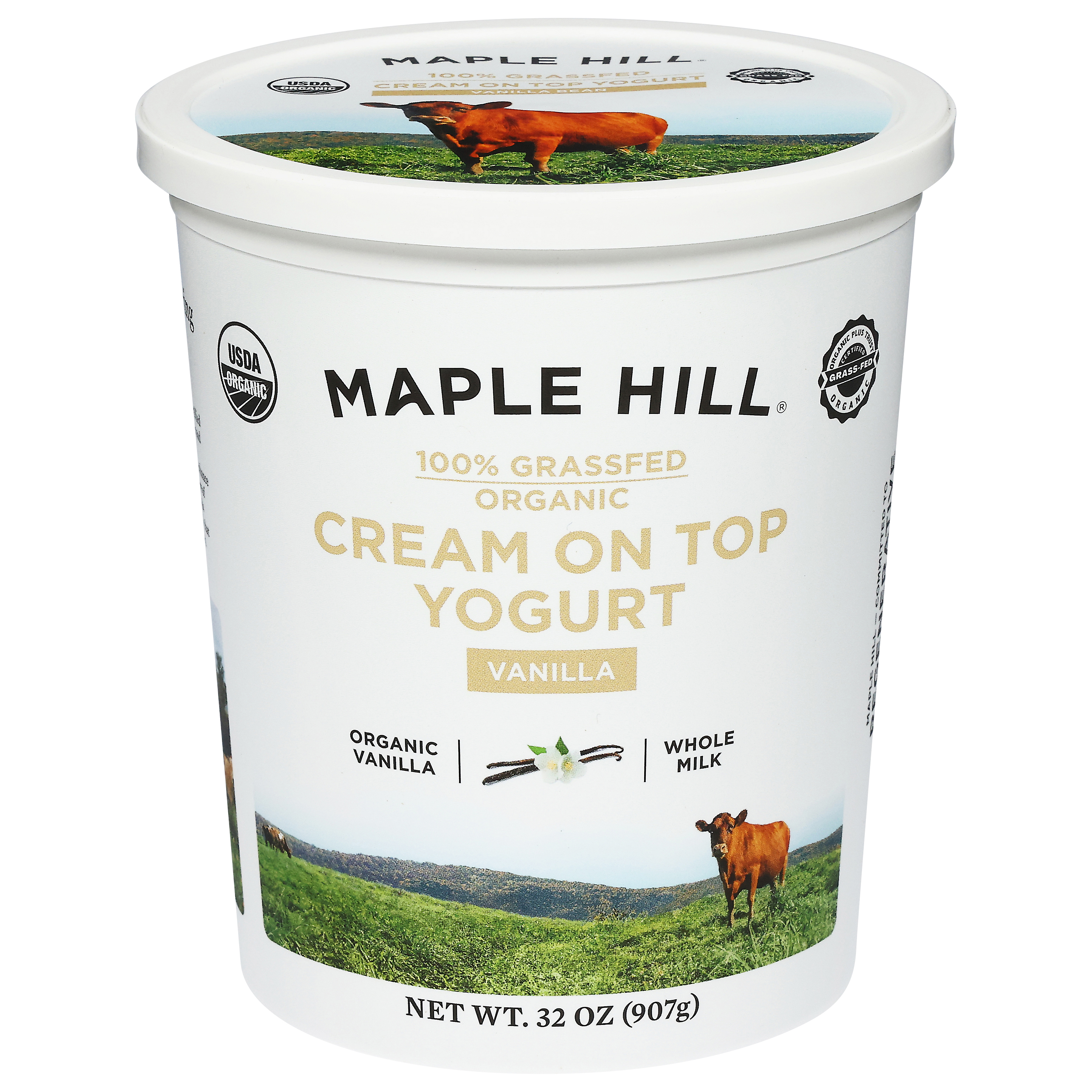 Maple Hill Organic Whole Milk Cream on Top Vanilla Yogurt