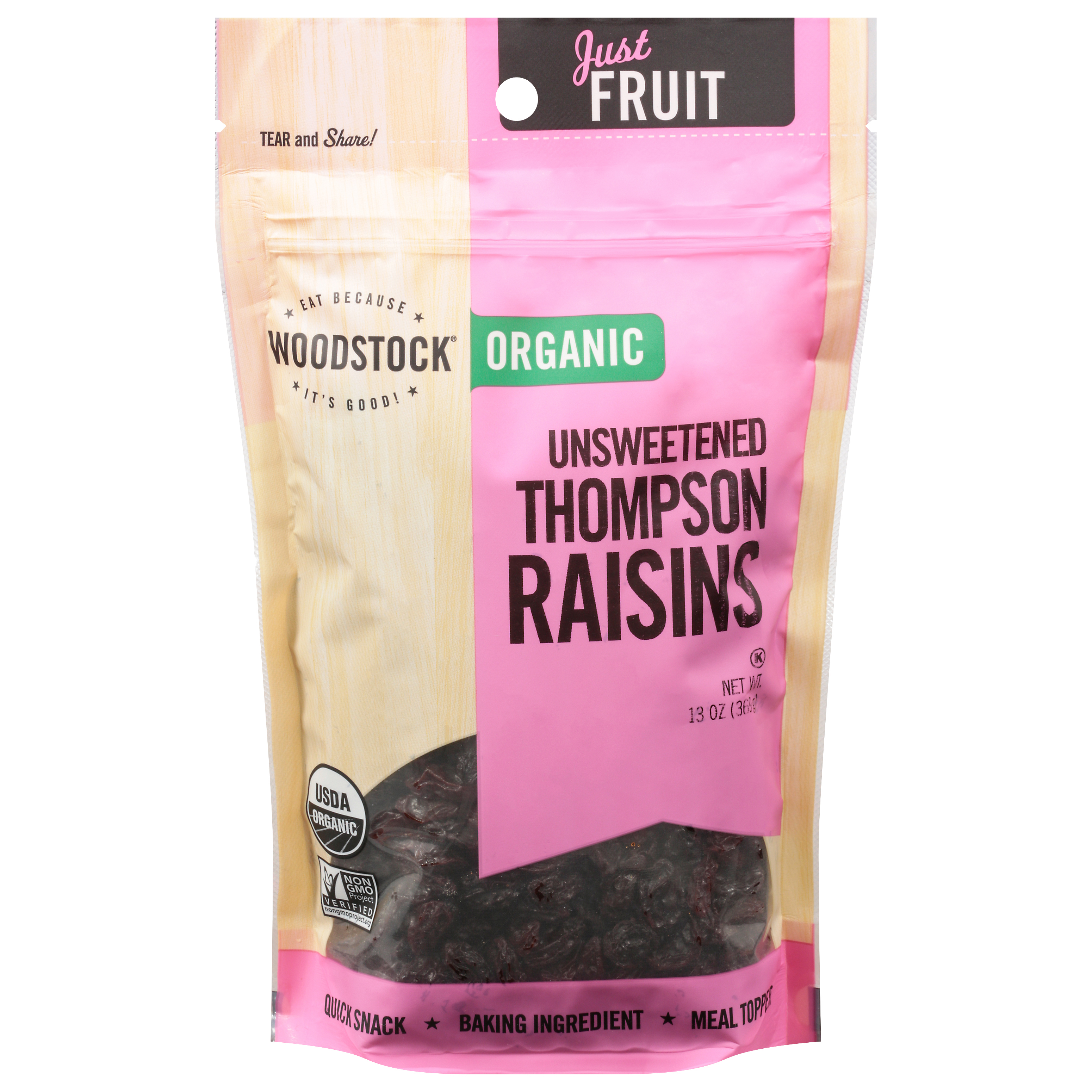Woodstock Organic Unsweetened Thompson Raisins