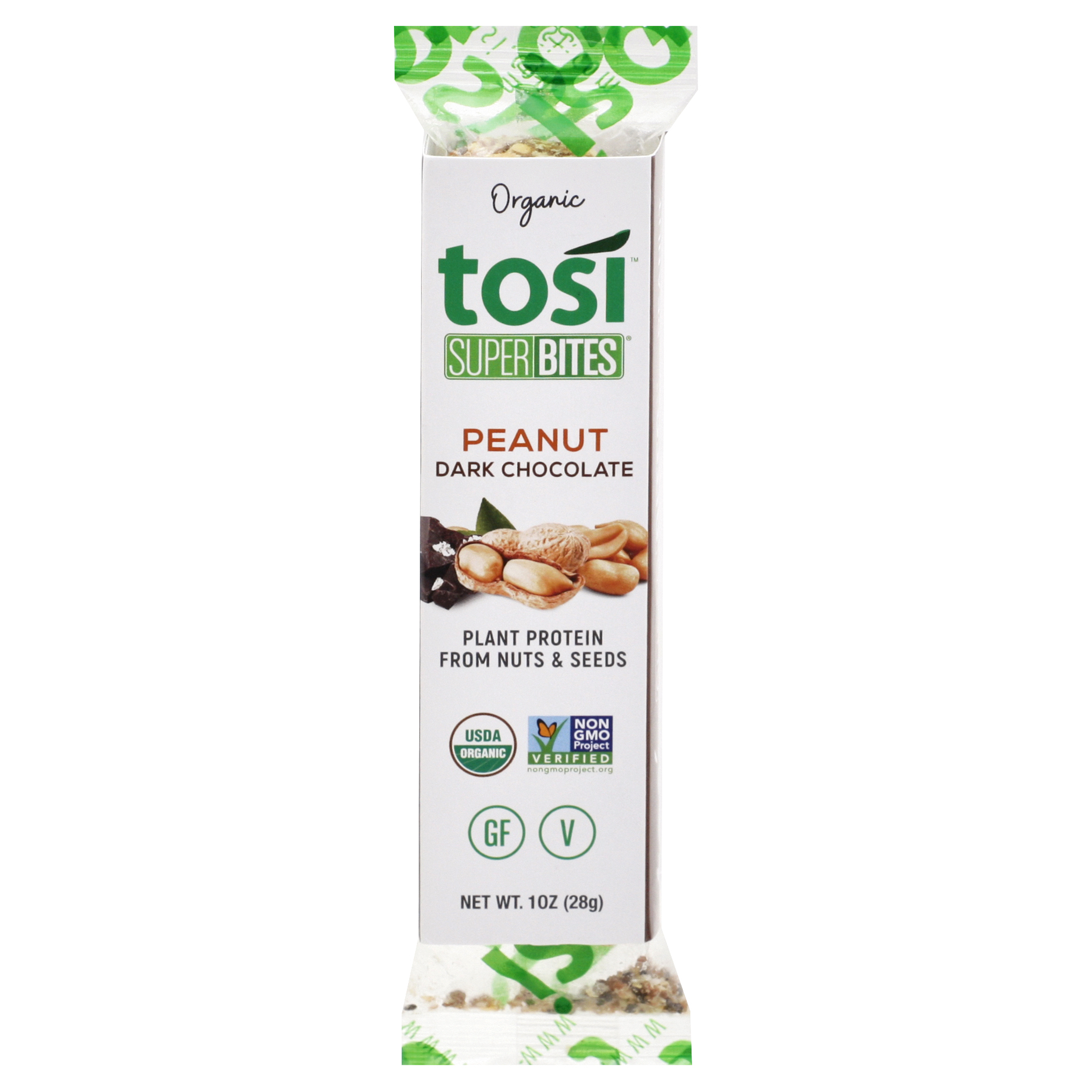 Tosi SuperBites Organic Peanut Dark Chocolate Plant Protein