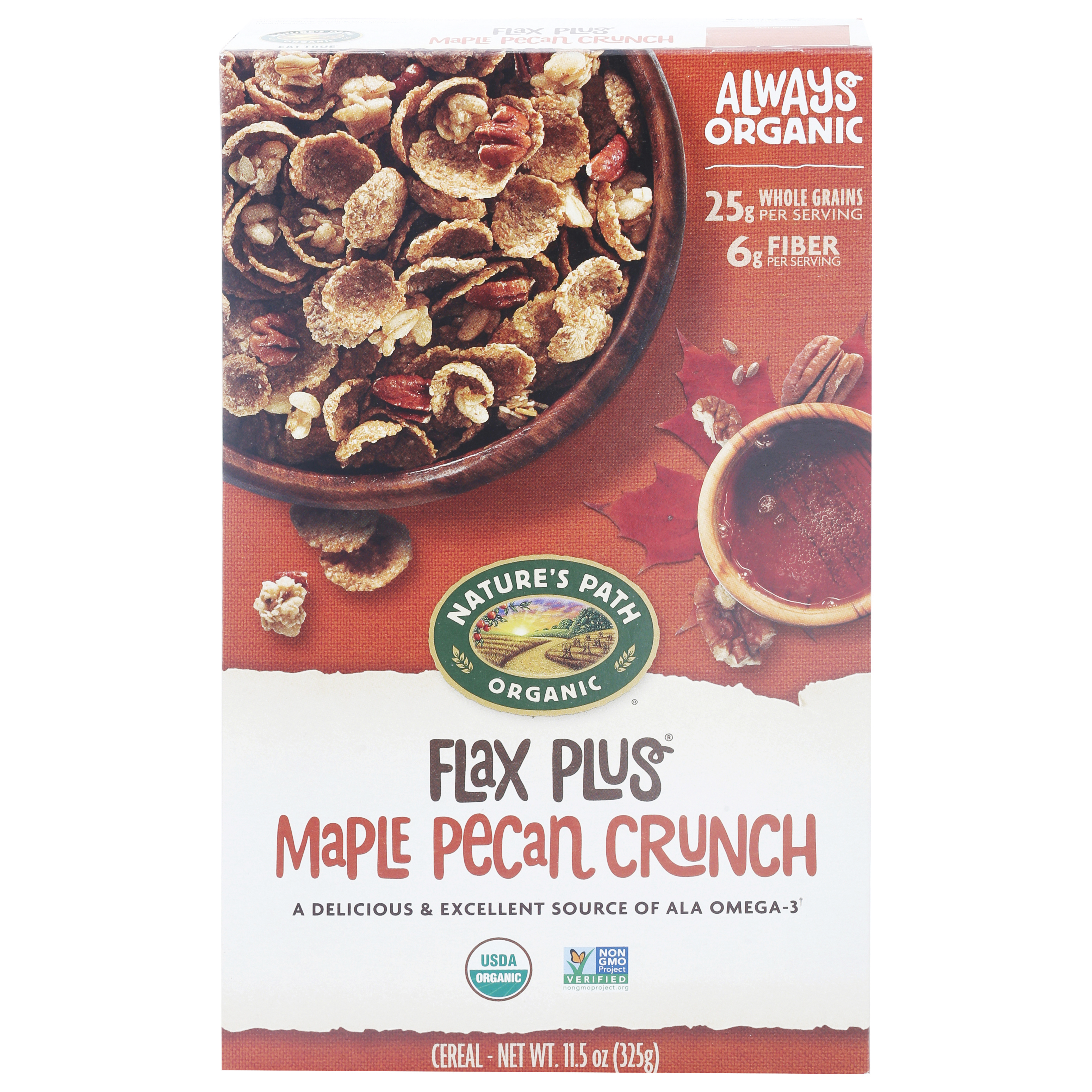 Nature's Path Organic Flax Plus Maple Pecan Crunch Cereal