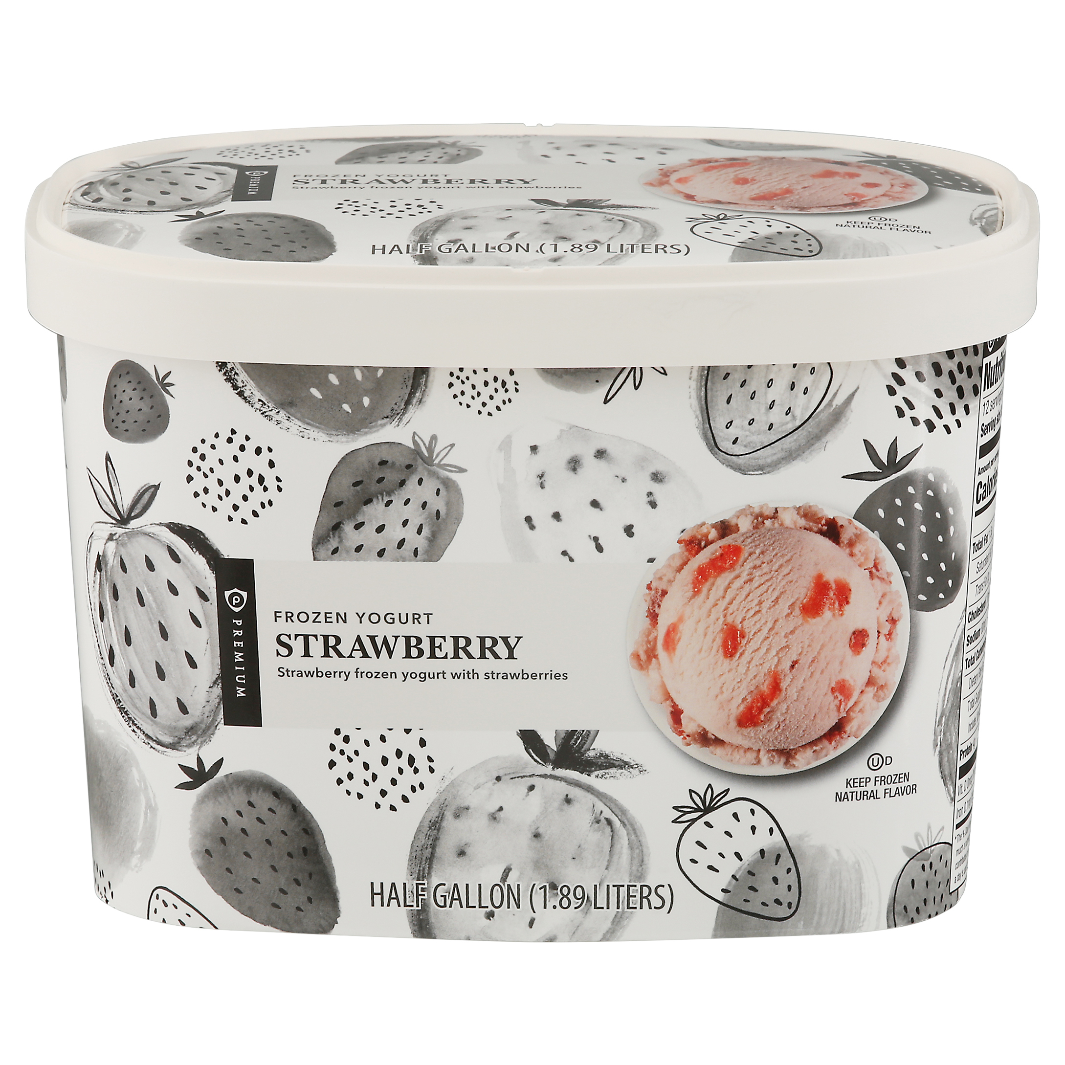 Publix Premium Strawberry Frozen Yogurt 0.5 gal