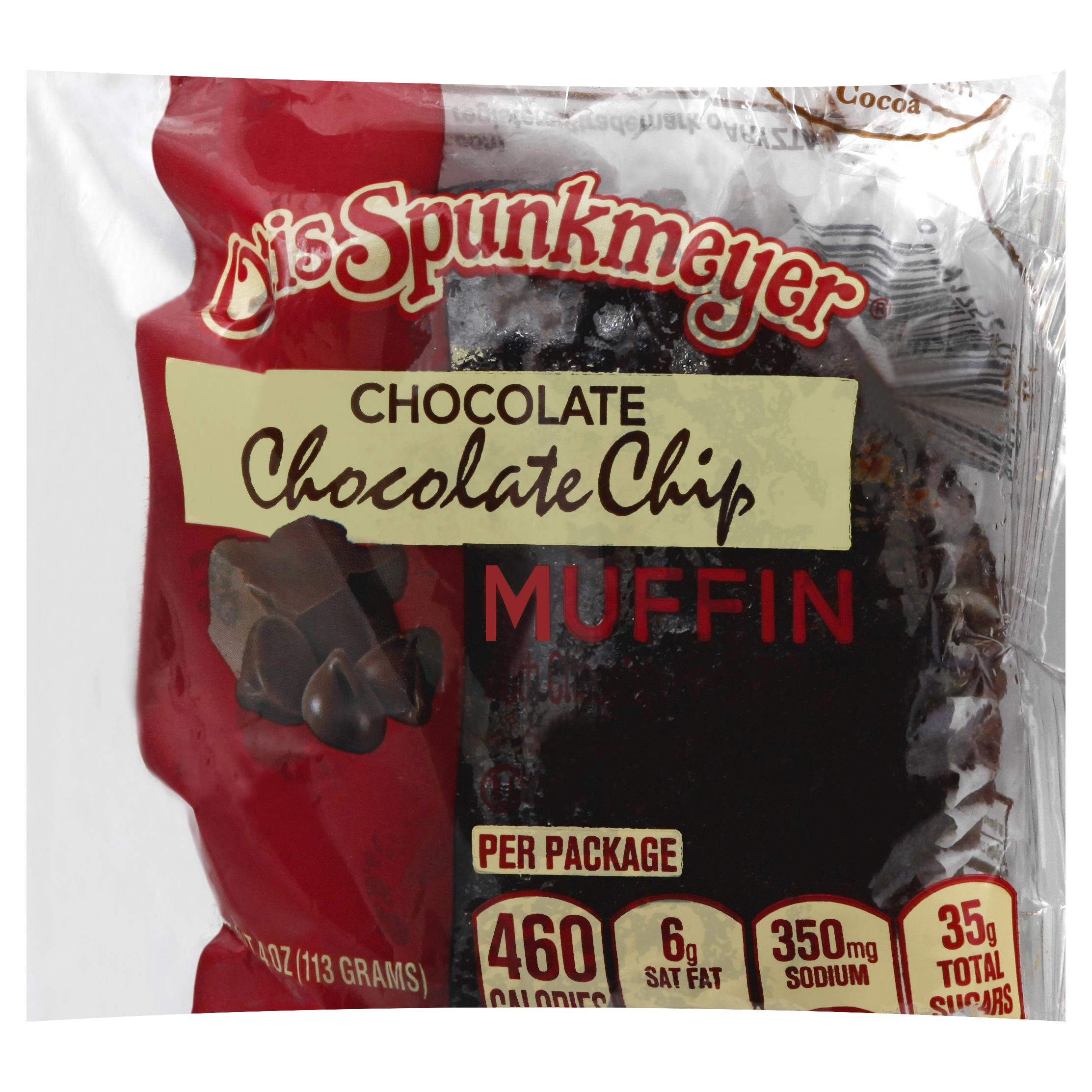 Otis Spunkmeyer Chocolate & Chocolate Chips Muffin 4 oz