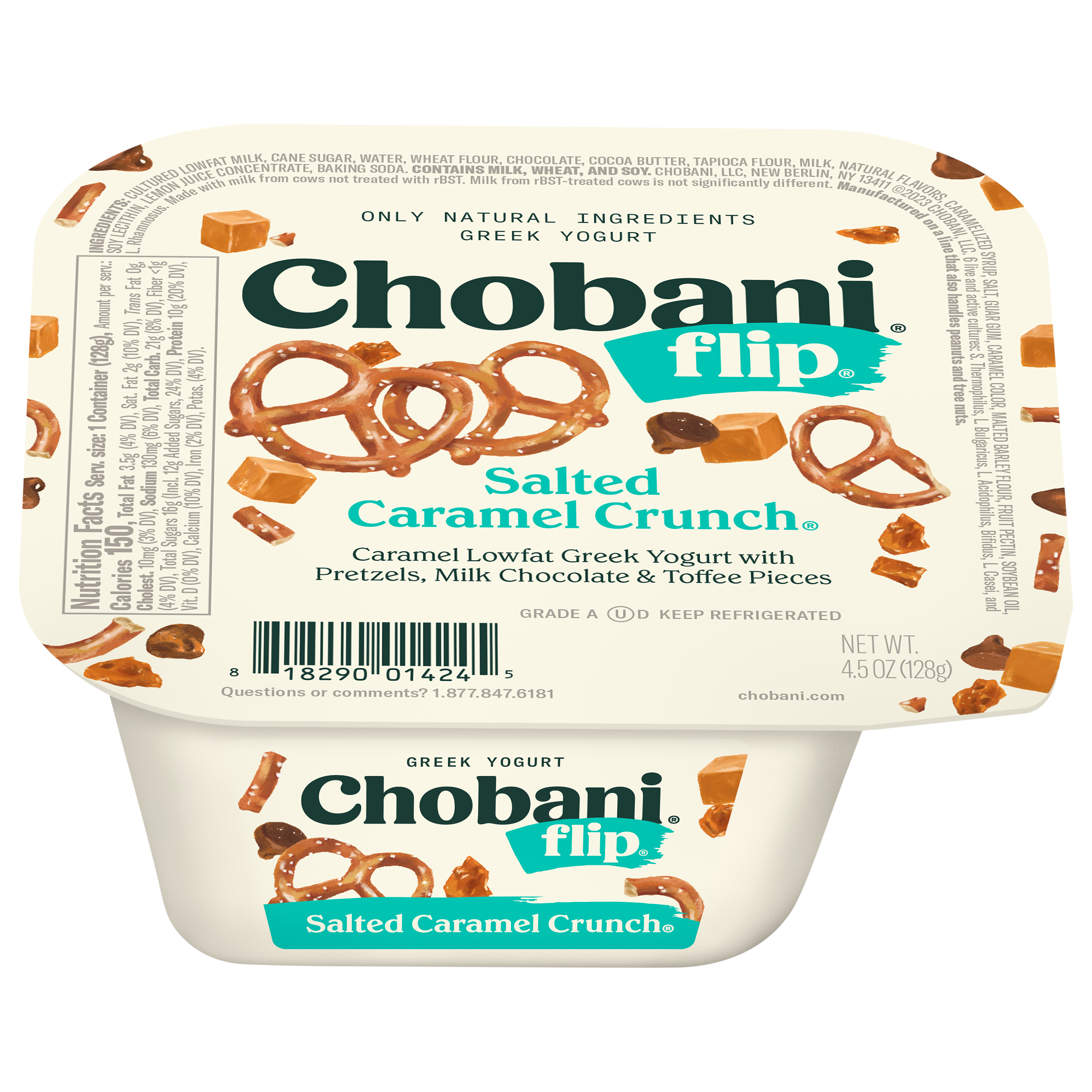 Chobani Flip Low-Fat Salted Caramel Crunch with Chocolate & Toffee Greek Yogurt