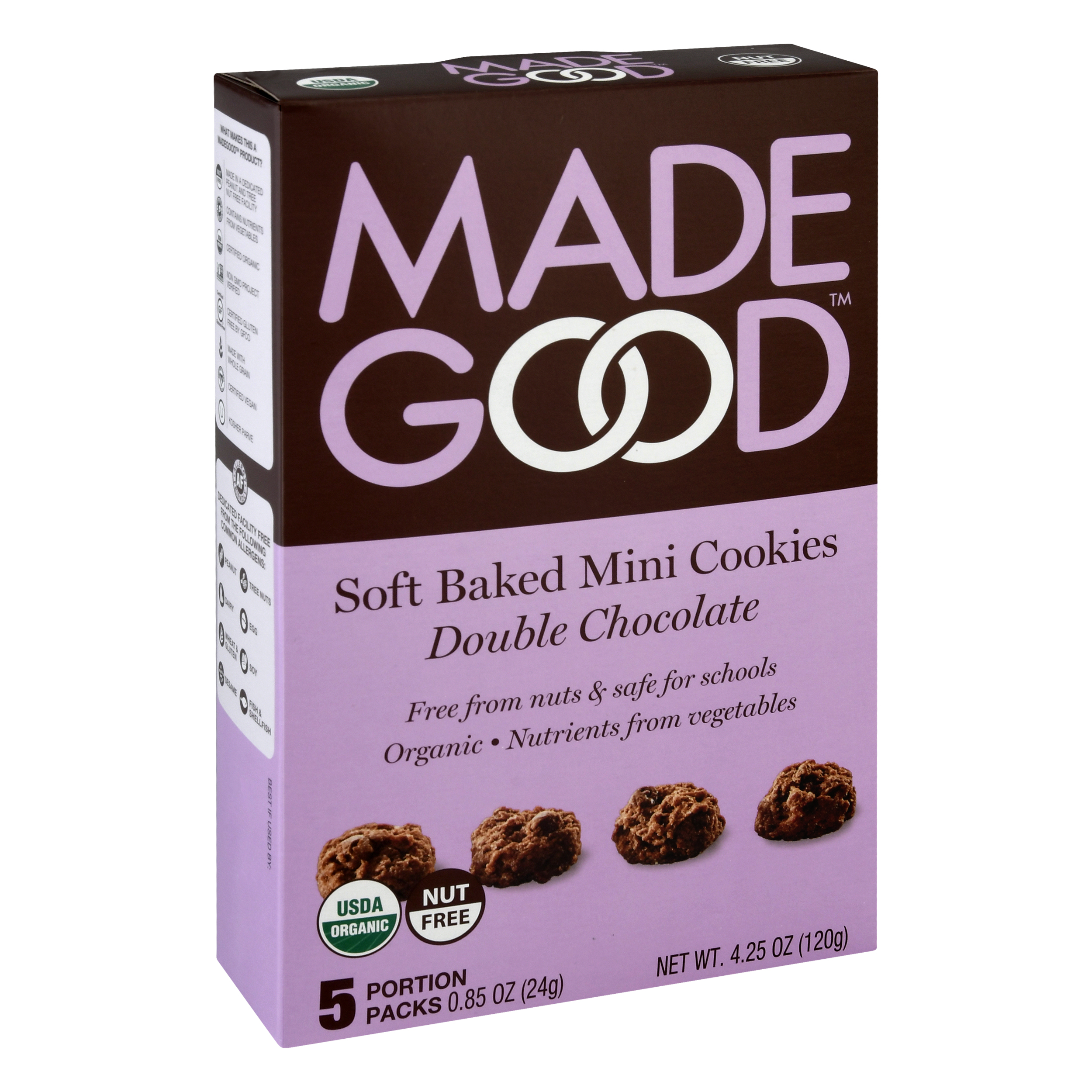 MadeGood Soft Baked Double Chocolate Mini Cookies