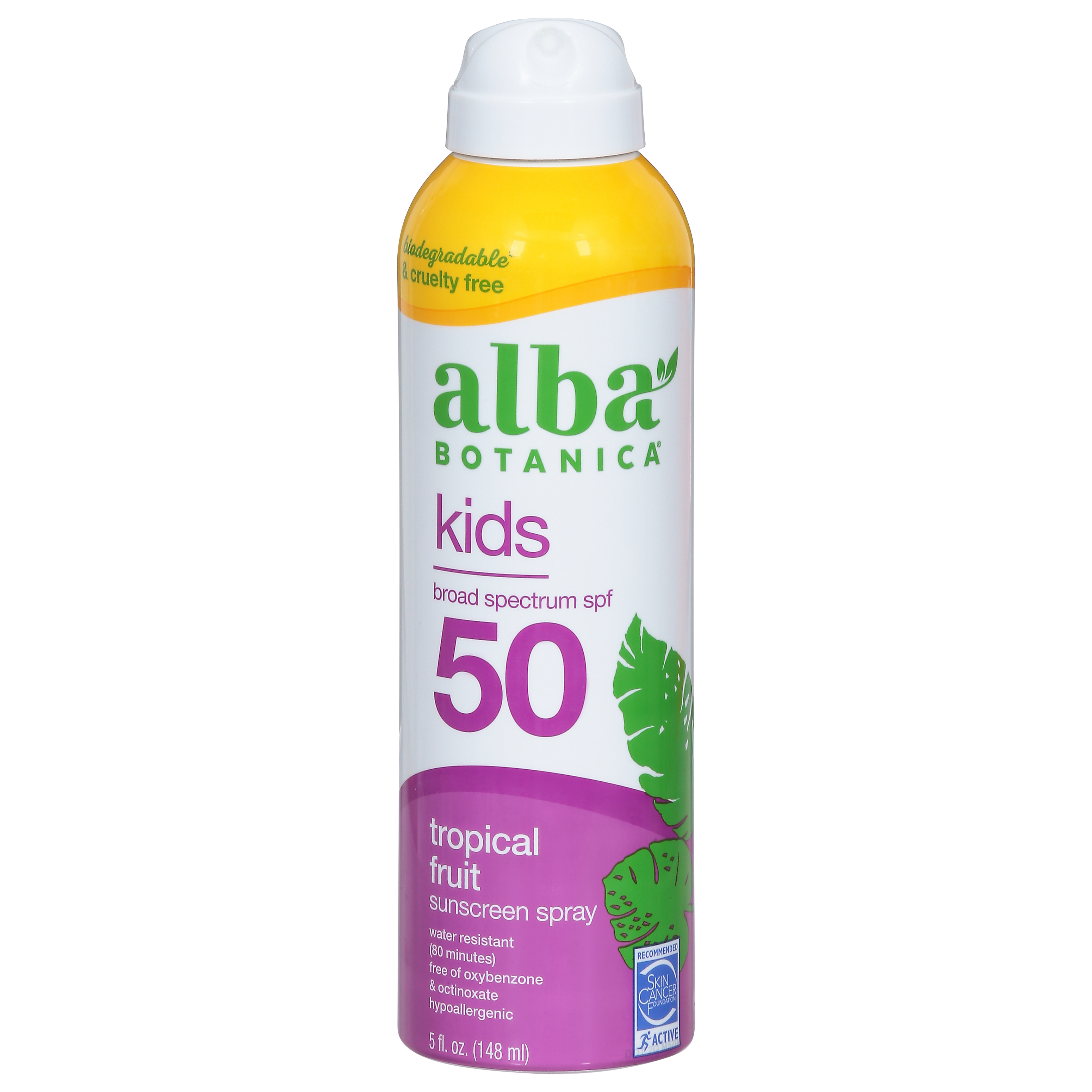 Alba Botanica Broad Spectrum SPF 50 Kids Tropical Fruit Sunscreen Spray
