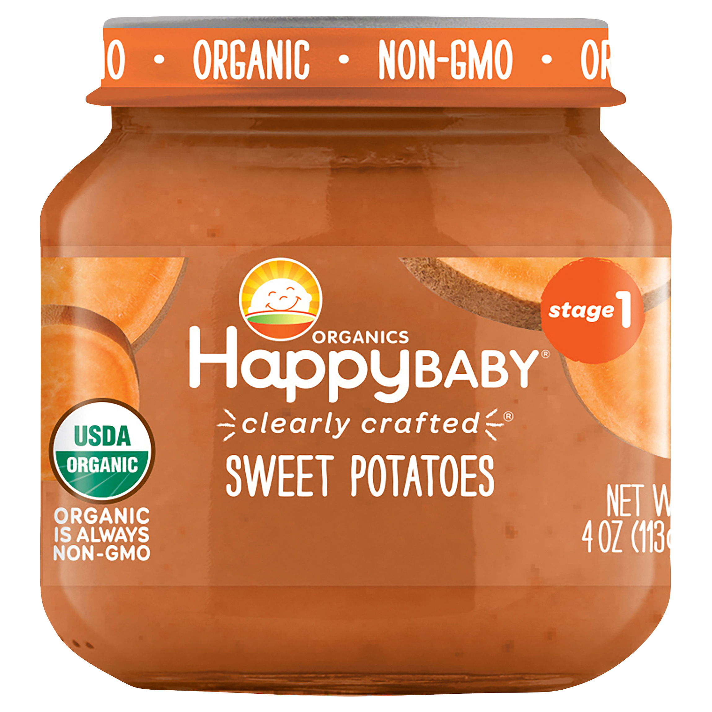 Happy Baby Organics Clearly Crafted Stage 1 Sweet Potatoes Jar 4 oz UNIT