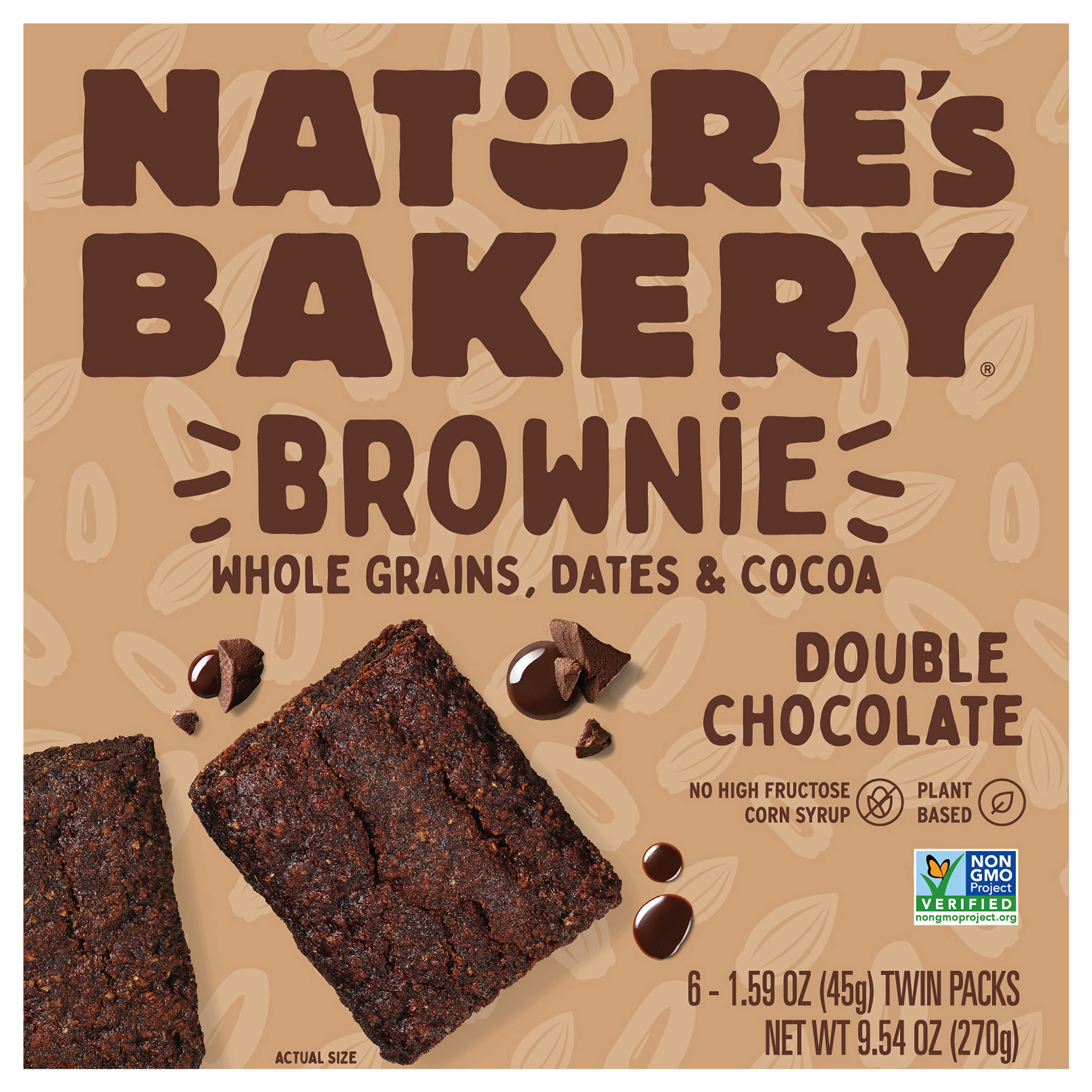 Nature's Bakery Double Chocolate Brownie Bars, Snack Bars,