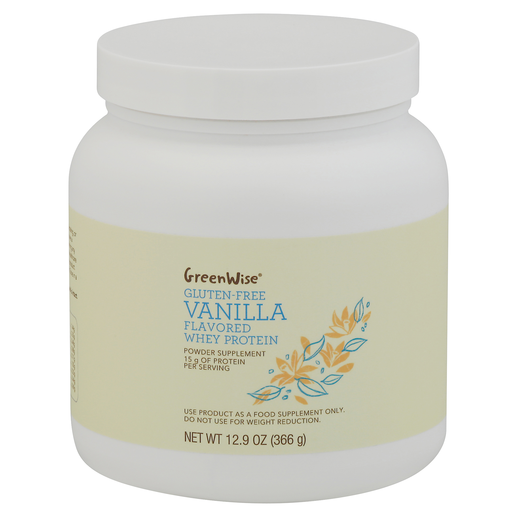 GreenWise GlutenFree Vanilla Flavored Whey Protein 12.9 oz
