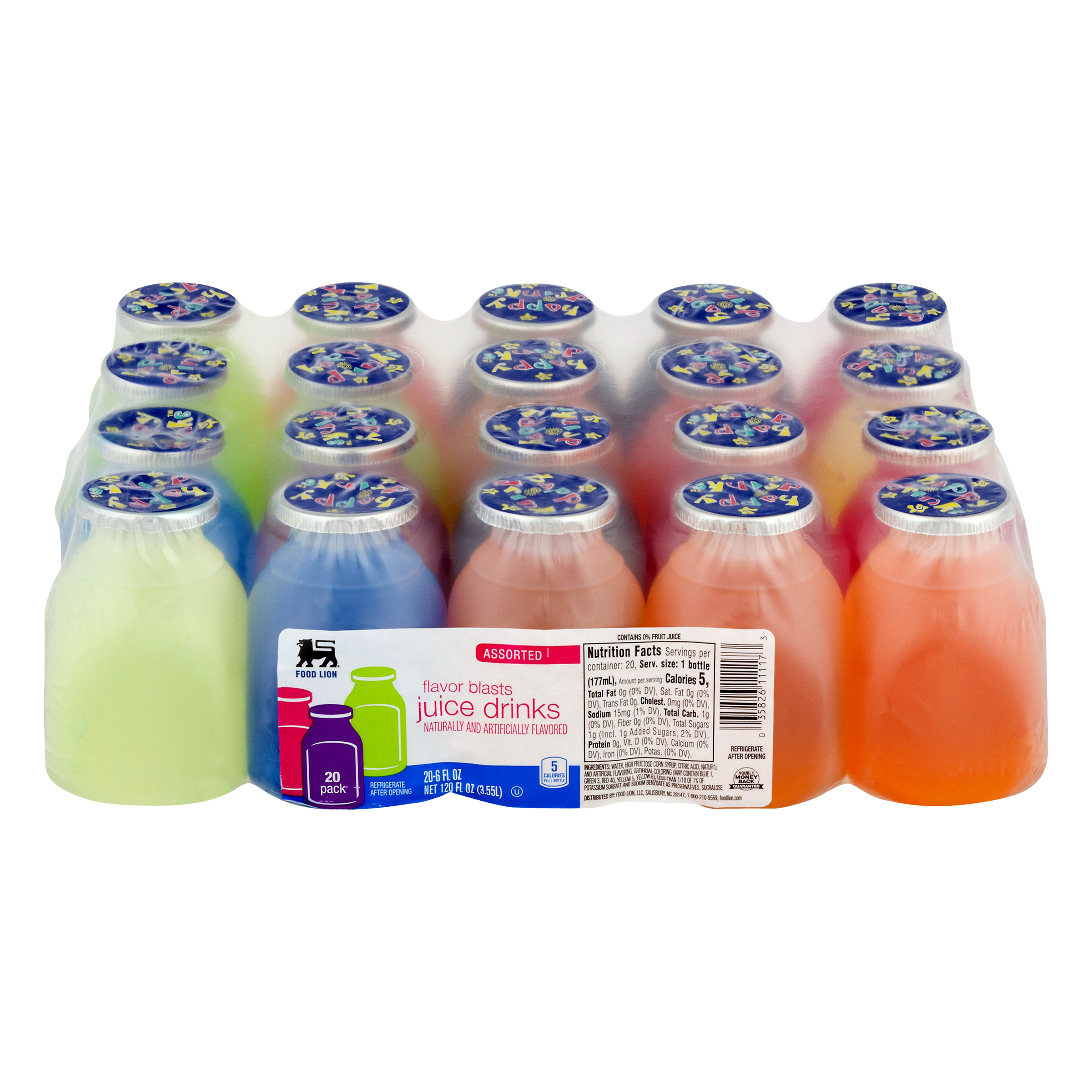 Food Lion Flavor Blast 20 Pack Assorted Juice Drinks 20 ea SHRINKWRAPPED