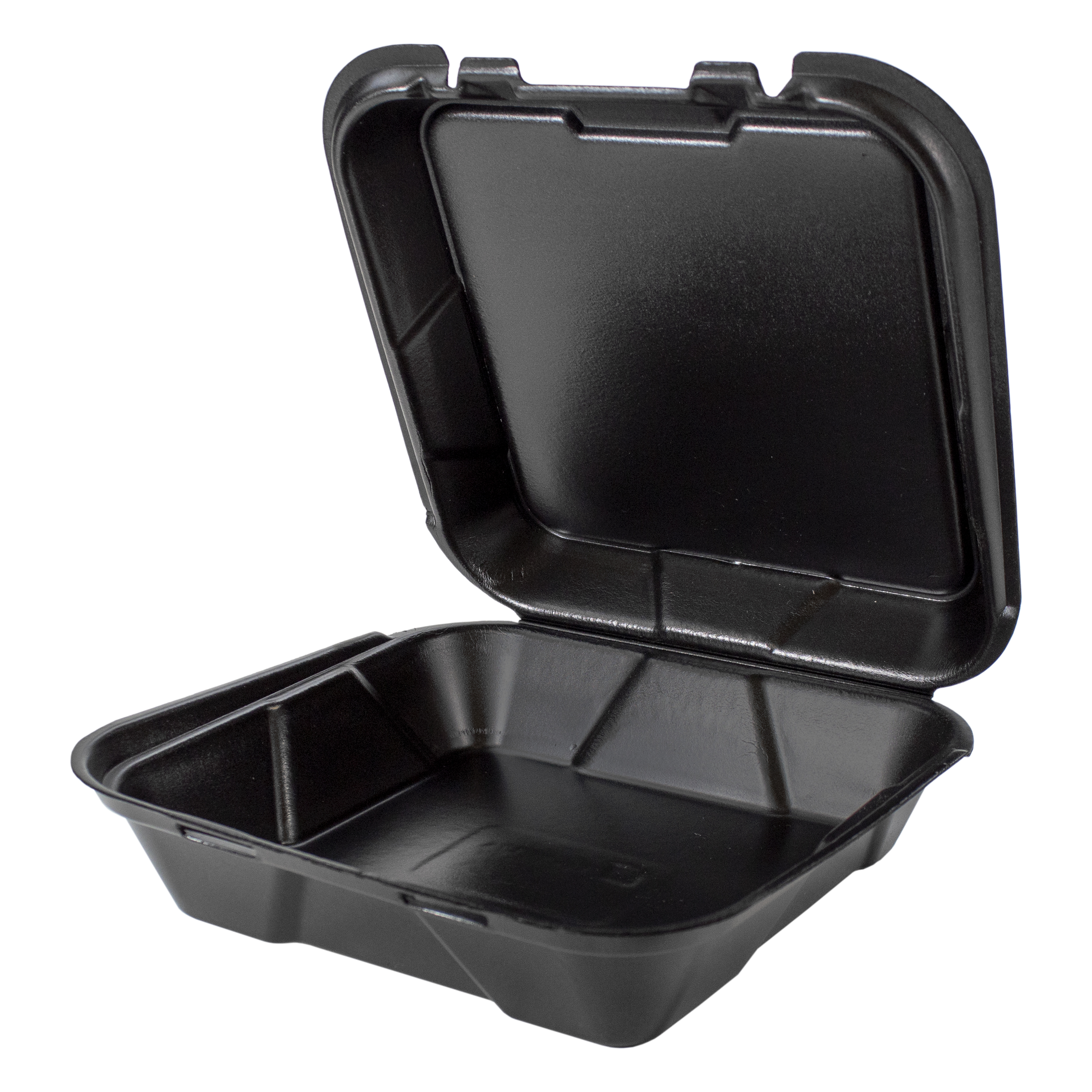 SN200V-3L Black FOAM HINGE CONTVENTED  CONTAINER 1-COMPT 200/